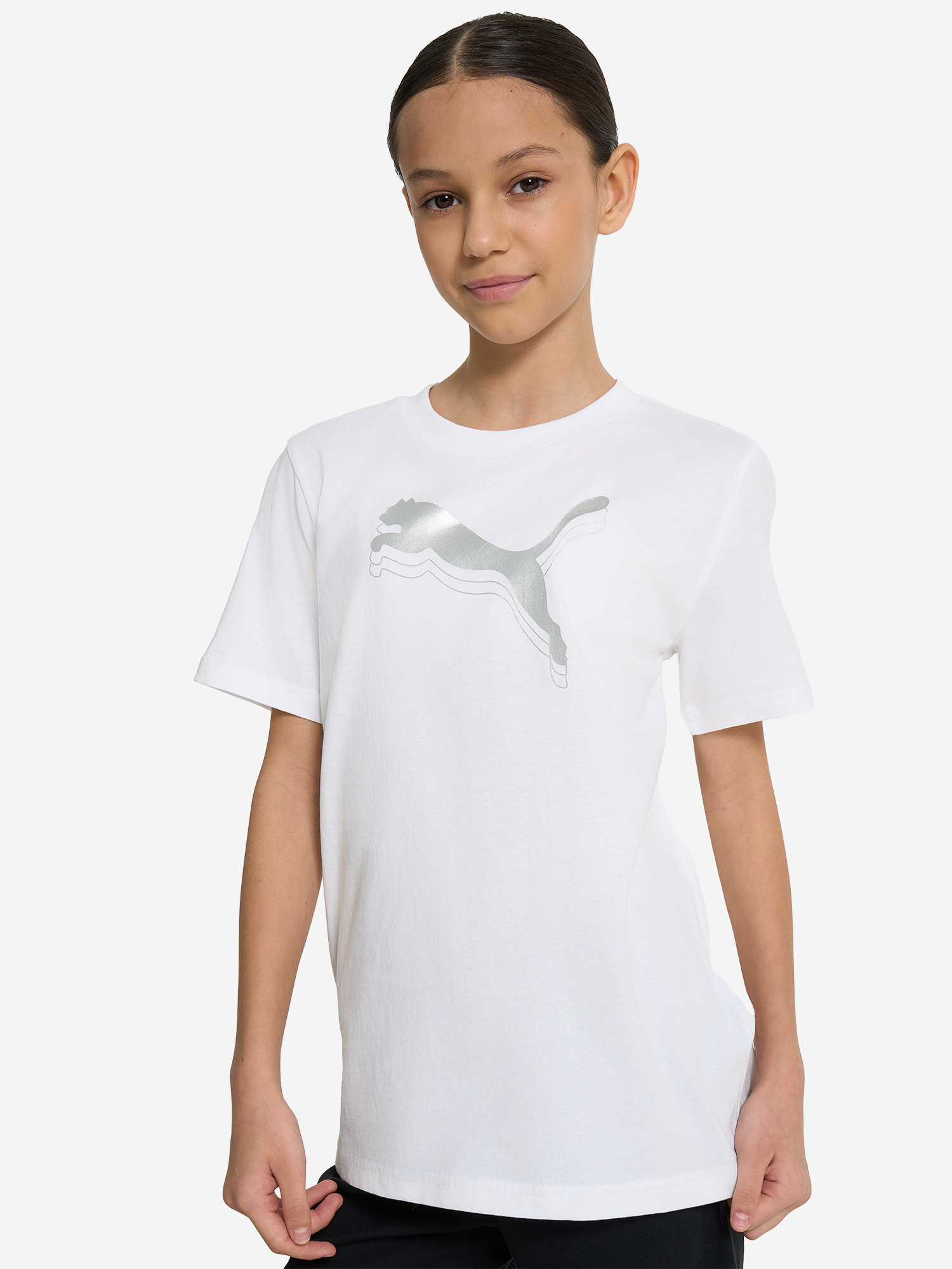 Футболка для девочек PUMA Metallic, Белый 2