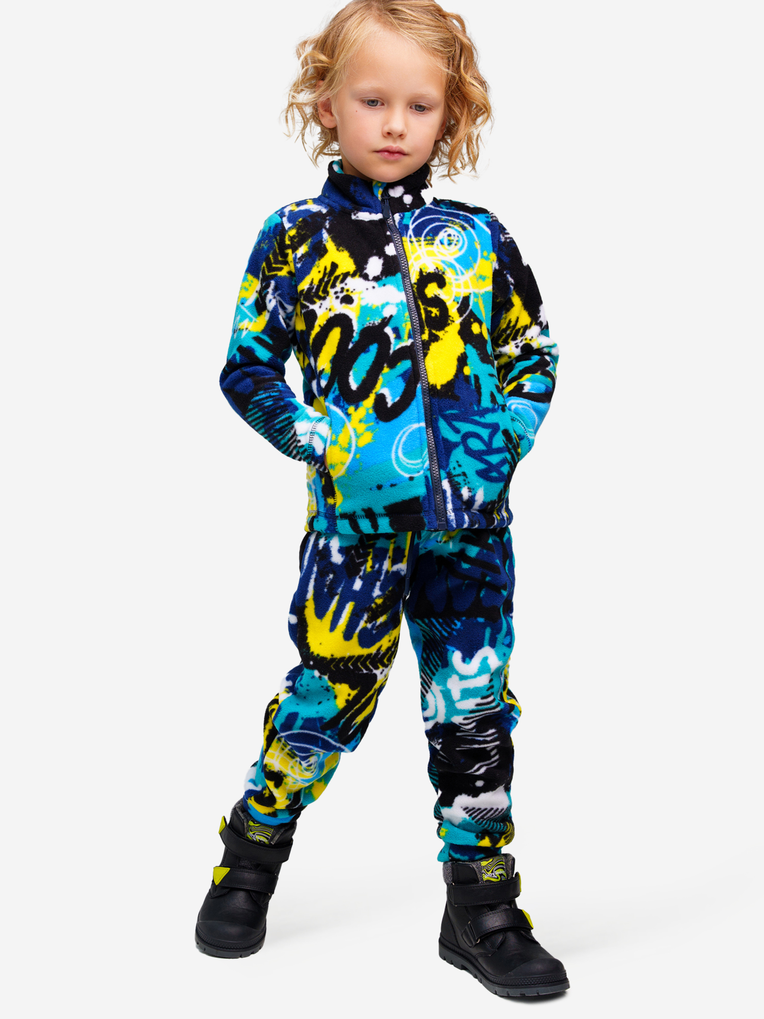 Изображение товара Комплект флисовый для мальчика: куртка, брюки PlayToday