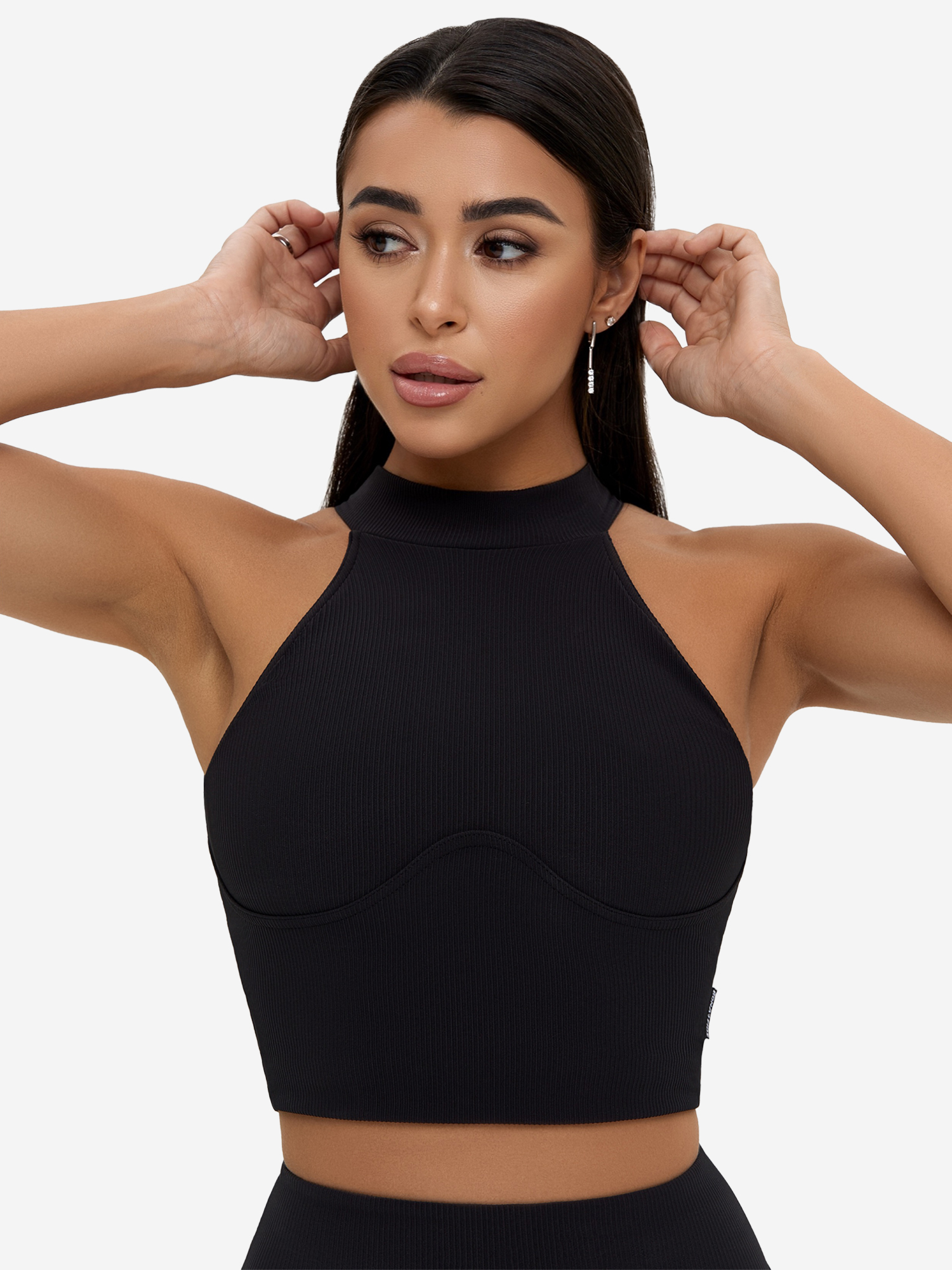 Изображение товара Спортивный топ Bona Fide Top Ribbed Black для йоги и фитнеса женский