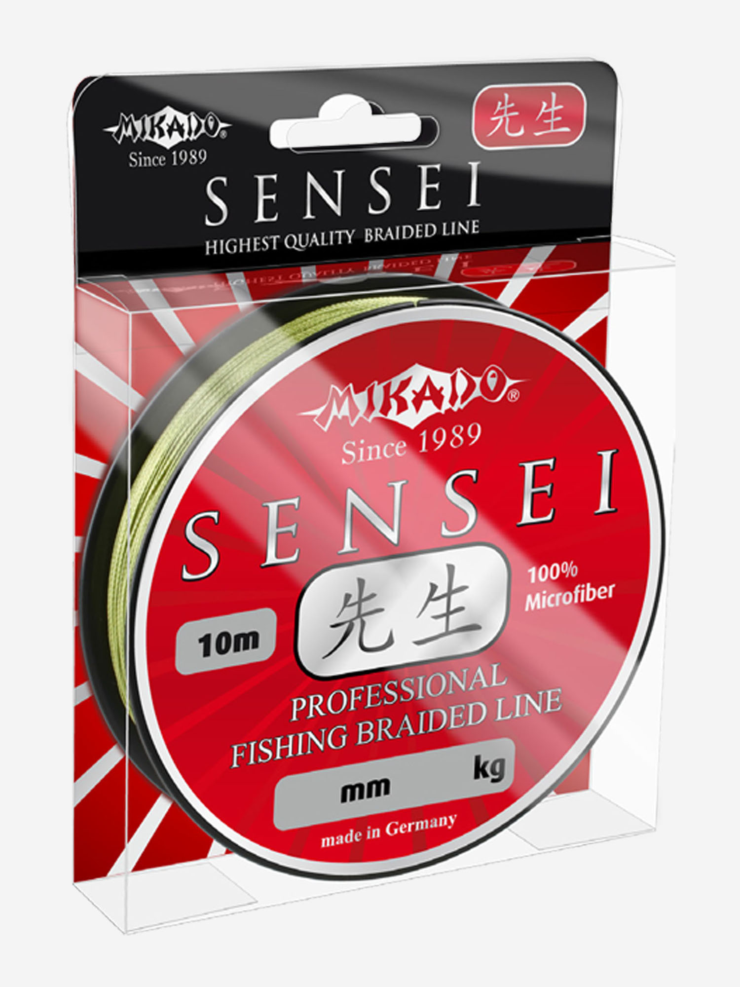 

Плетеный шнур Mikado SENSEI 0,10 green (10 м) - 7.30 кг., Зеленый