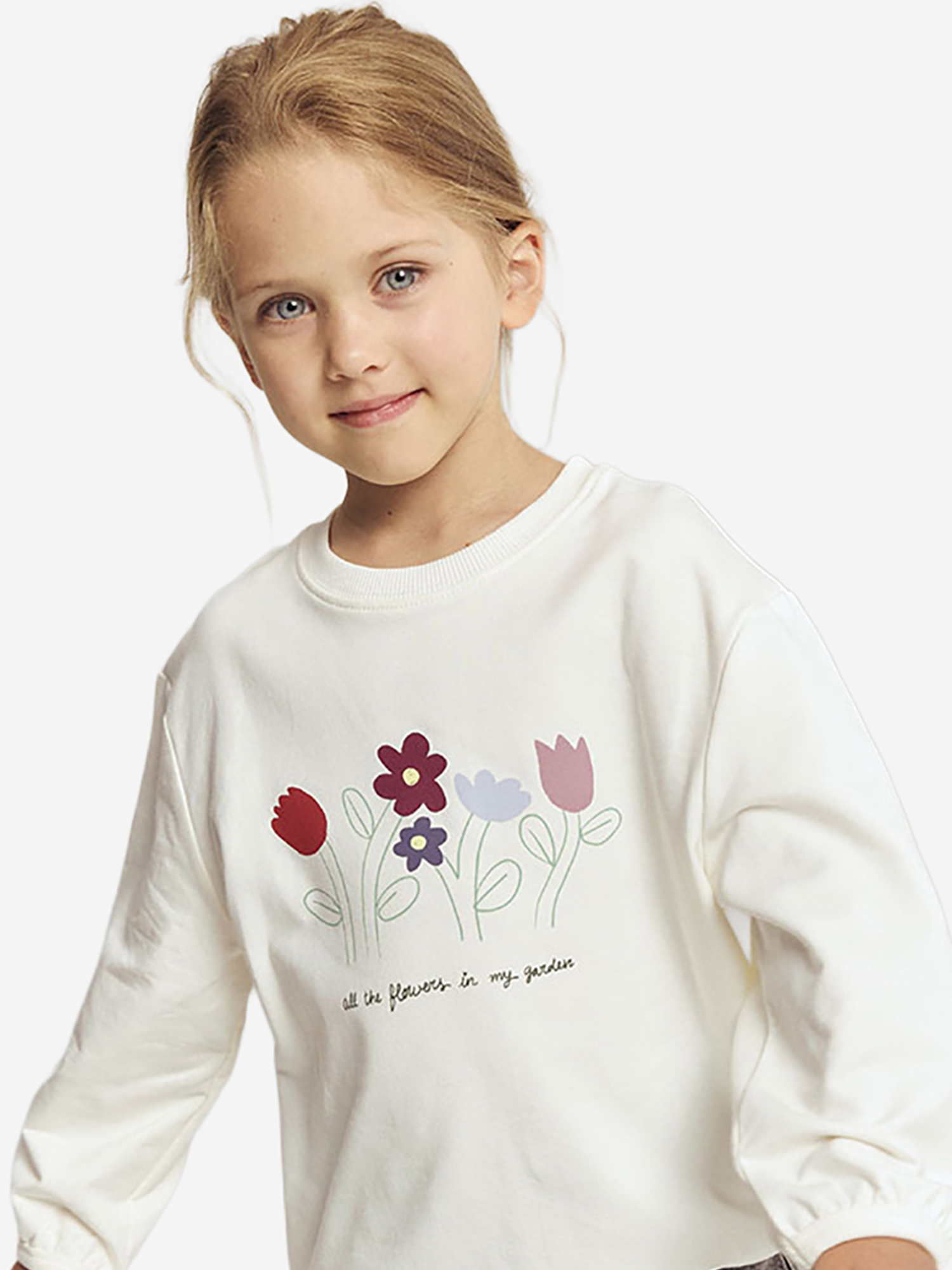 Изображение товара Джемпер для девочек Artie из хлопка без капюшона для активного отдыха