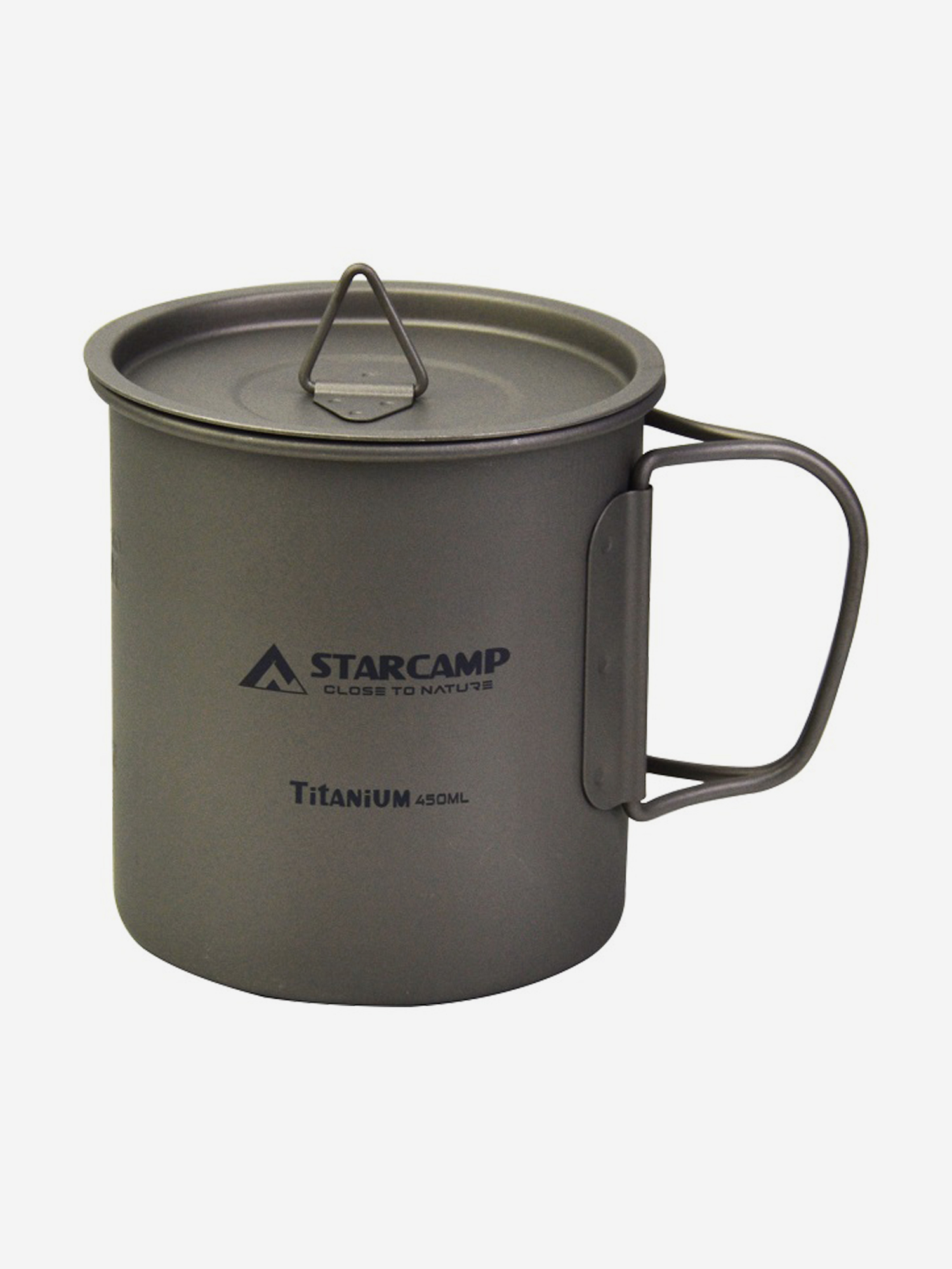

Титановая походная кружка STARCAMP 450 мл / Титановая чашка для кемпинга на открытом воздухе, Серый