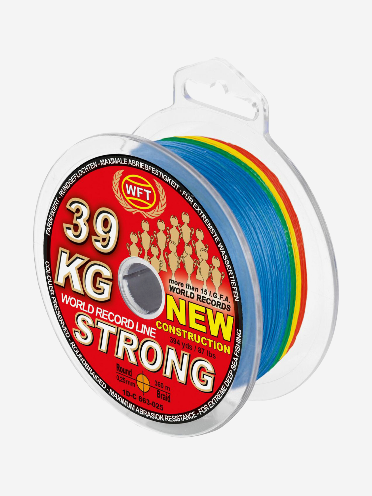 

Шнур плетеный WFT KG STRONG EXACT ELECTRA 700 Multicolor 360/025 (1D-C-863-025), Мультицвет