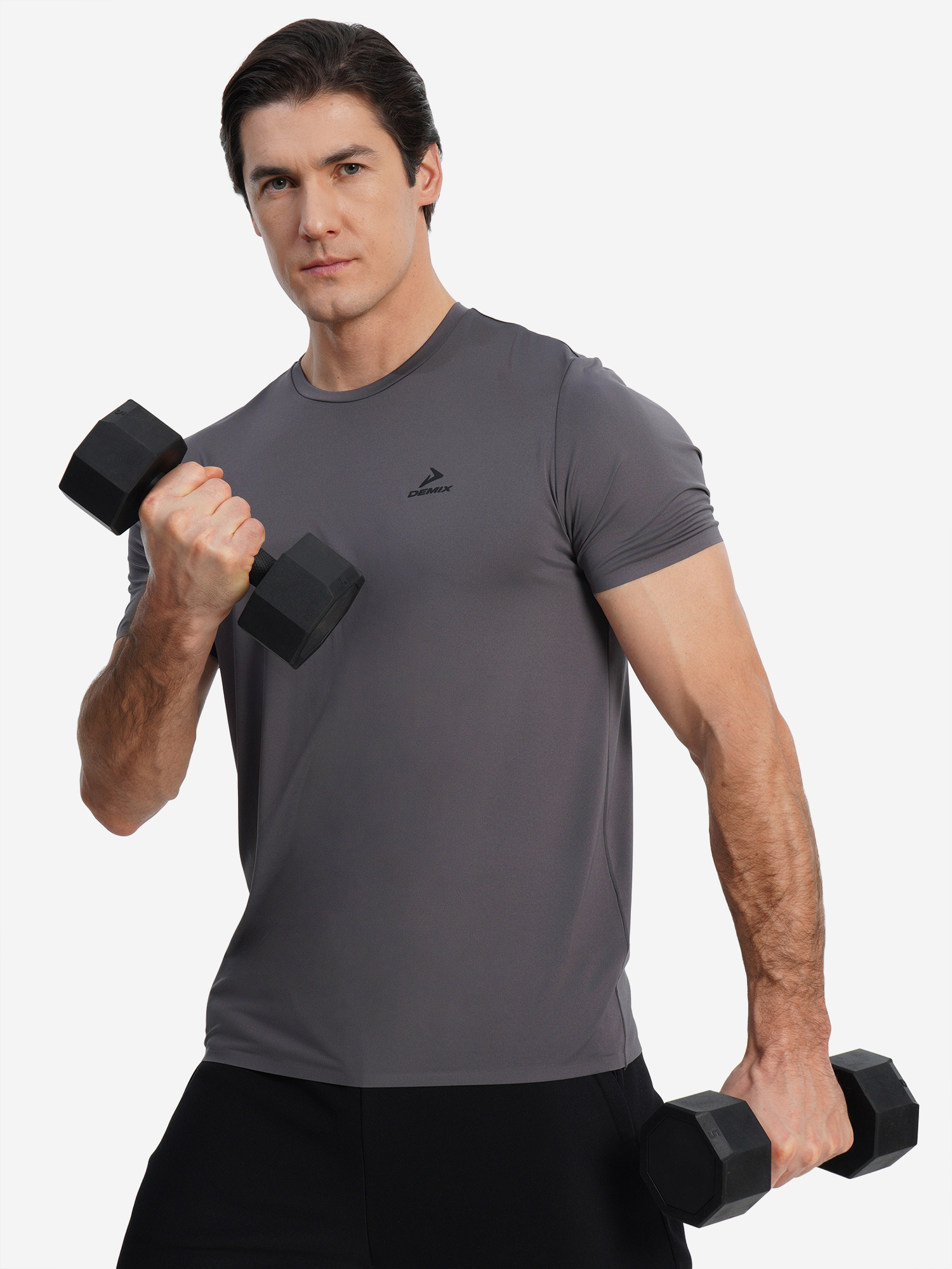 Изображение товара Мужская футболка Demix с рисунком прямой покрой для фитнеса и тренинга