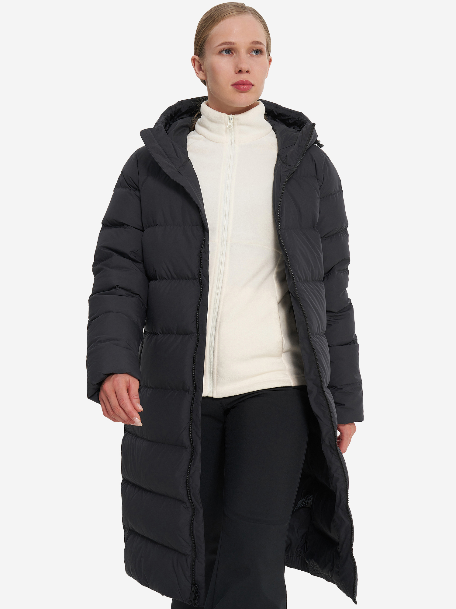 Пальто пуховое женское Jack Wolfskin Frozen Palace, Серый