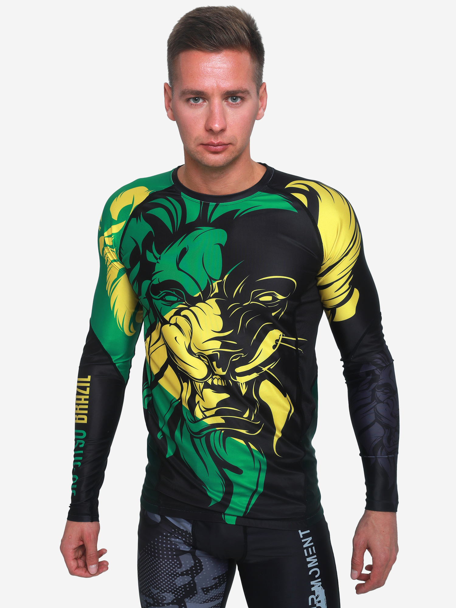 

Рашгард с длинными рукавами IAMF Brazilian Lion BJJ, Черный