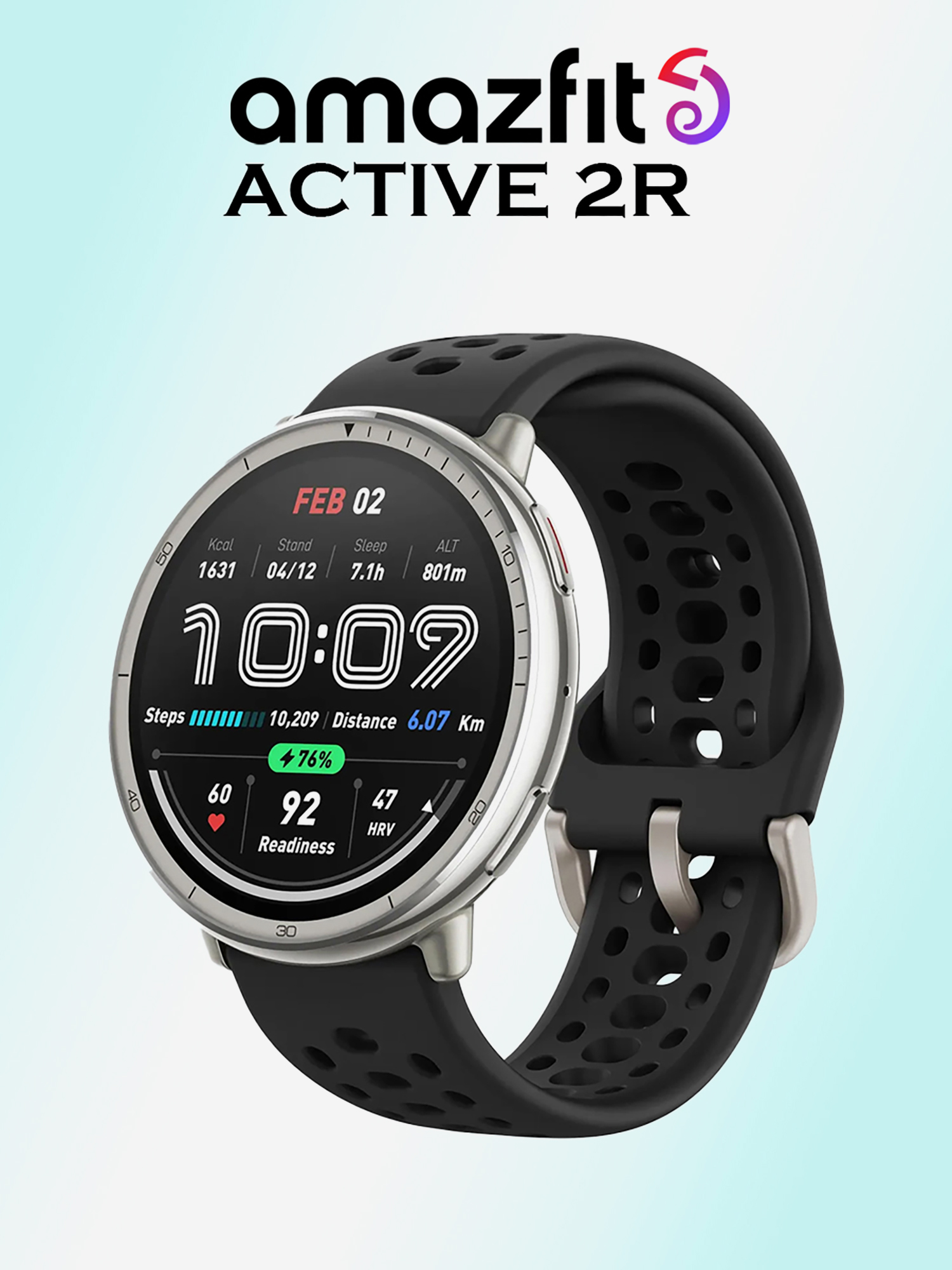 Изображение товара Умные спортивные часы Amazfit Active 2R A2437 с нержавеющим корпусом и силиконовым ремешком