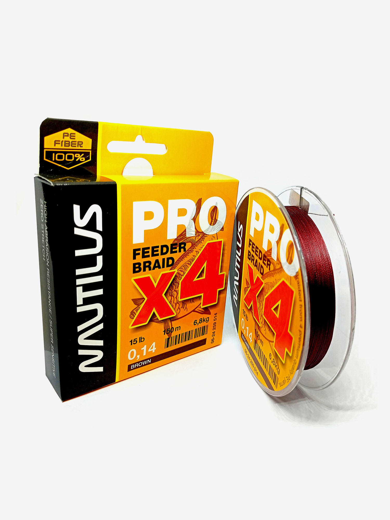 

Шнур Nautilus Pro Feeder Braid Brown d-0.14 6.8кг 15lb 150м, Коричневый