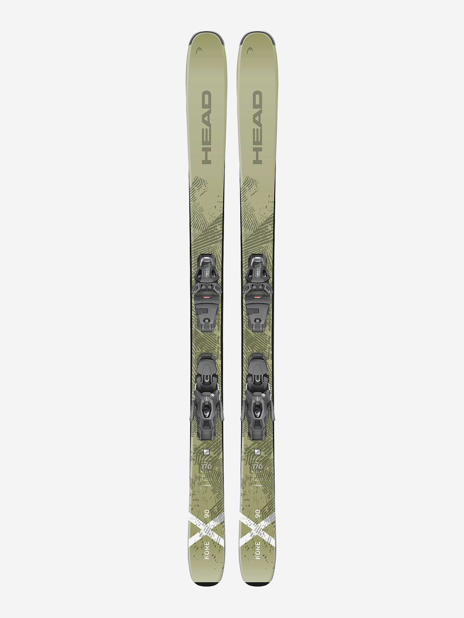 

Горные лыжи Head Kore X 90 + крепления PRW 11 GW 90, Бежевый