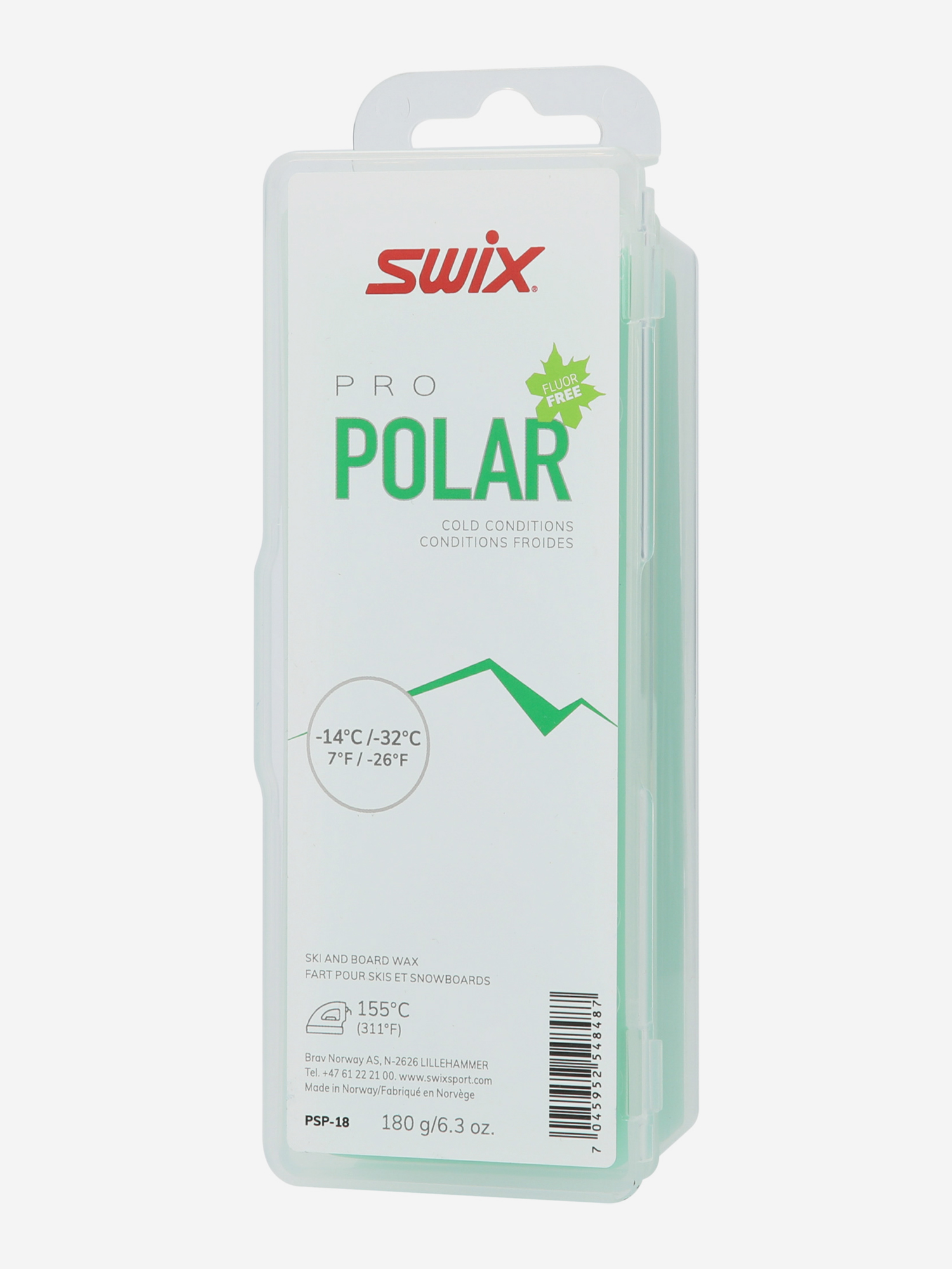 

Мазь скольжения Swix PS Polar, -14/-32°C, Зеленый