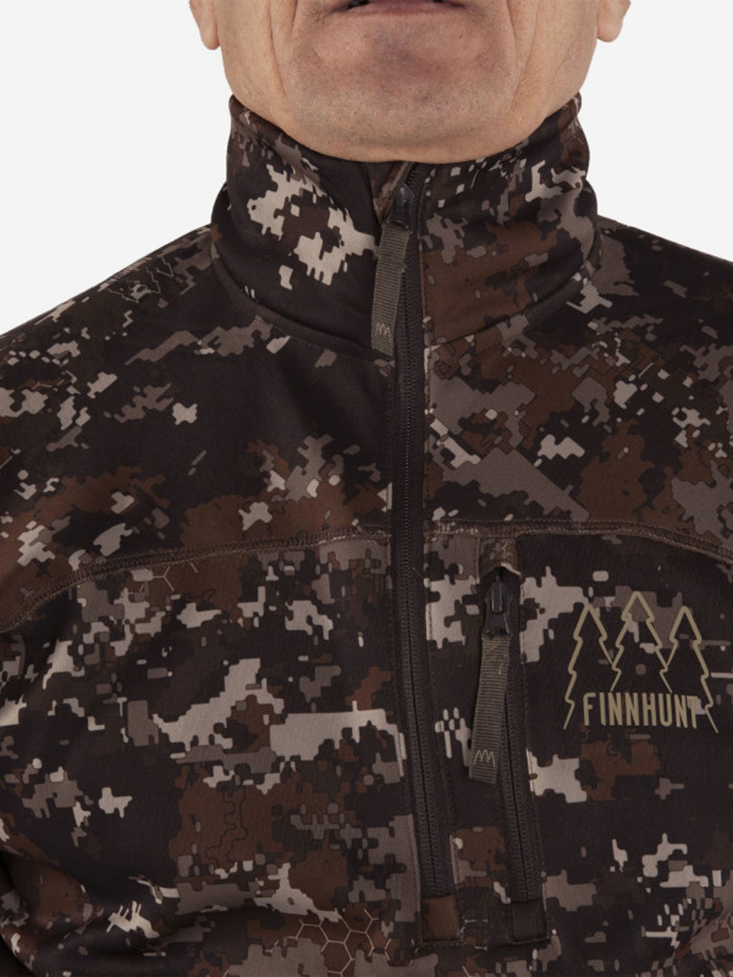 Толстовка FINNHUNT 1/2 Zip Universal Autumn Camo, Коричневый FH00130-01SZUJF3A-01, размер 60 - фото 6