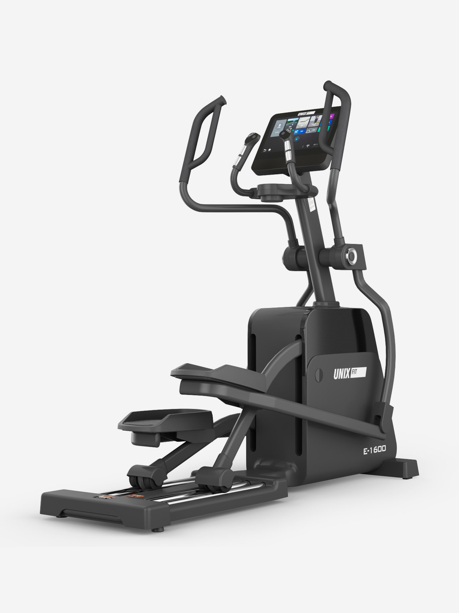 

Эллиптический тренажер UNIX Fit E-1600 Pro (15,6" TFT) с электромагнитной системой нагружения, Черный