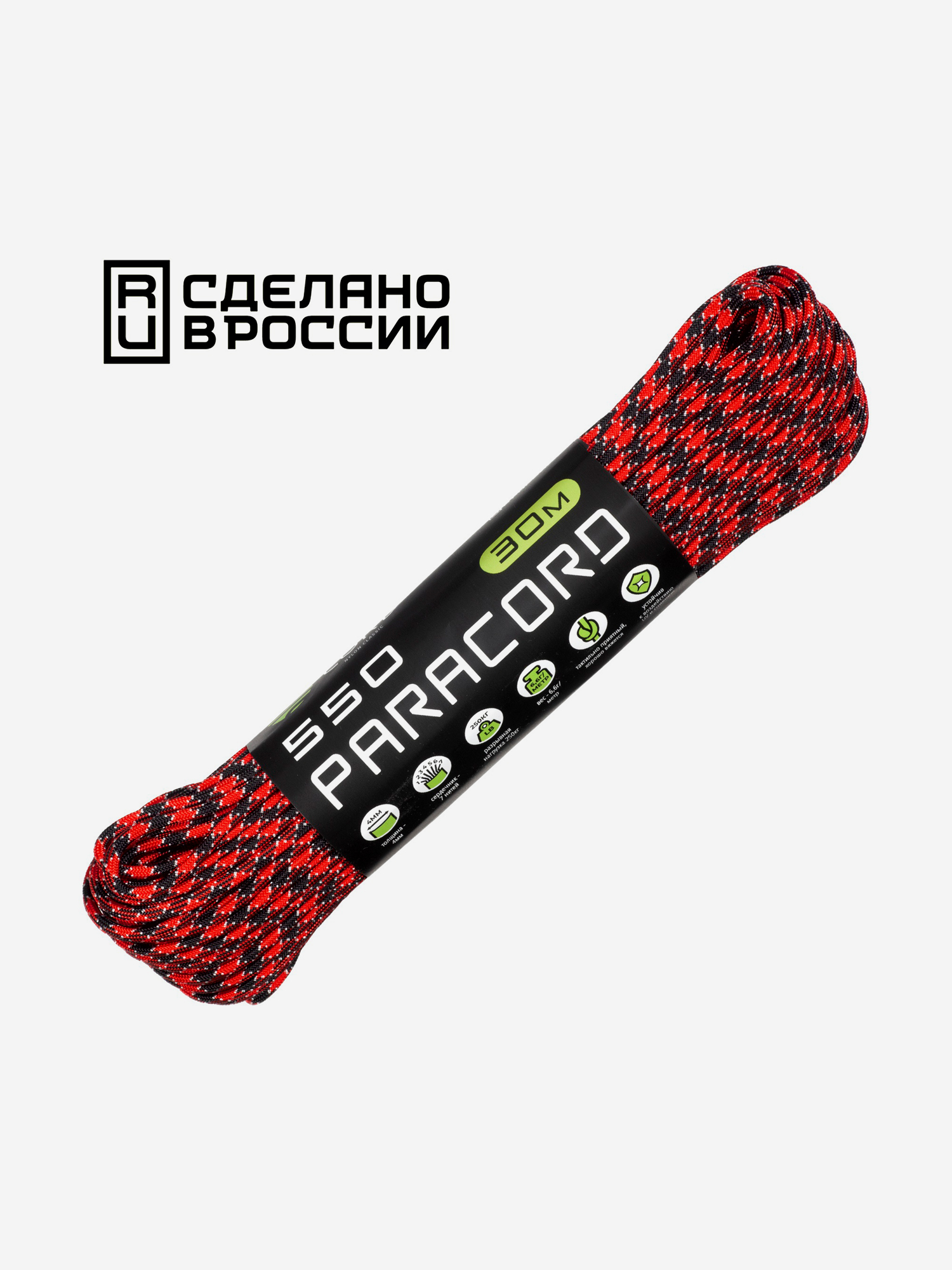 

Паракорд 550 CORD nylon 30м RUS (dracula), Красный