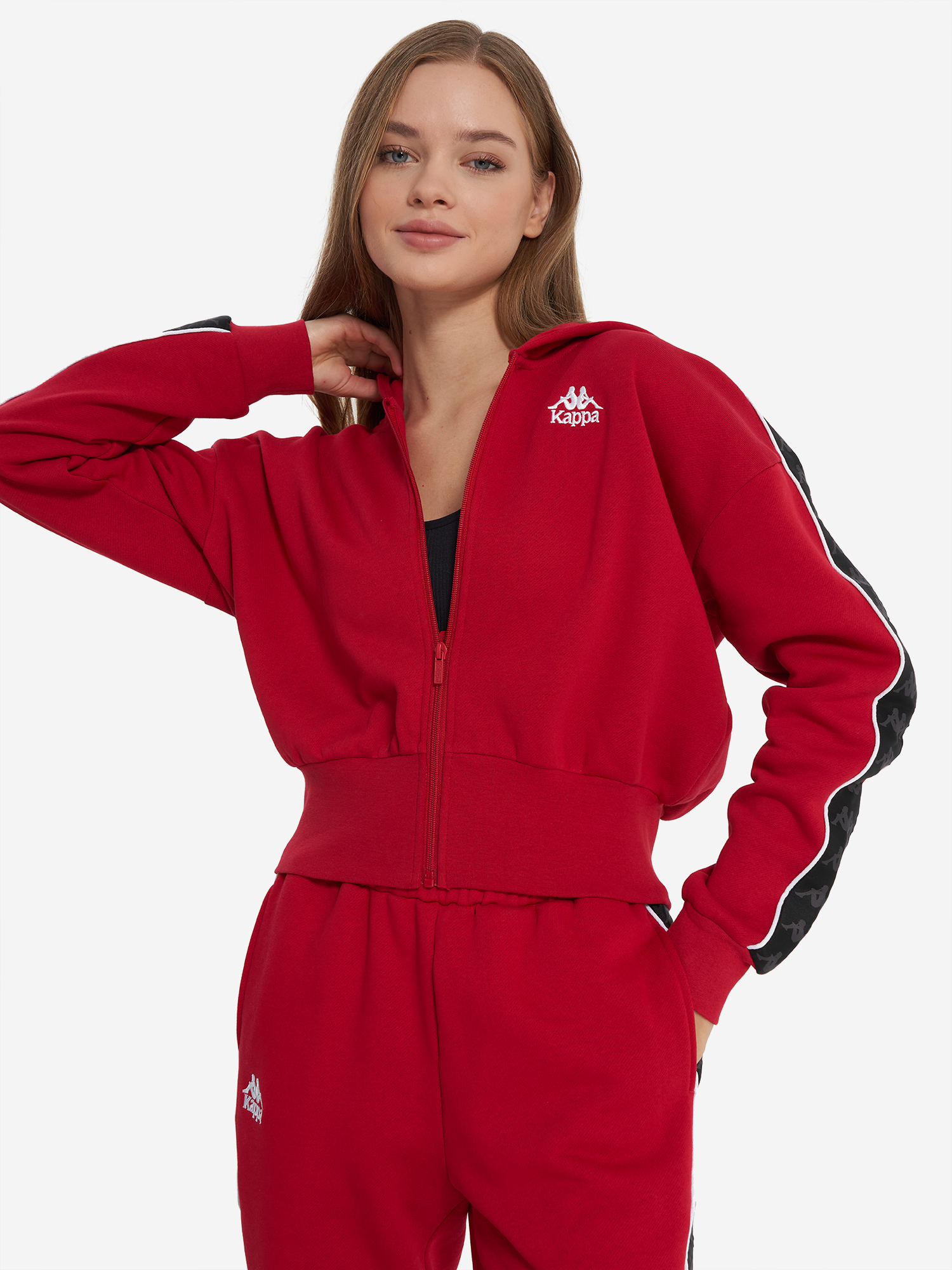 

Толстовка женская оверсайз Kappa, Красный