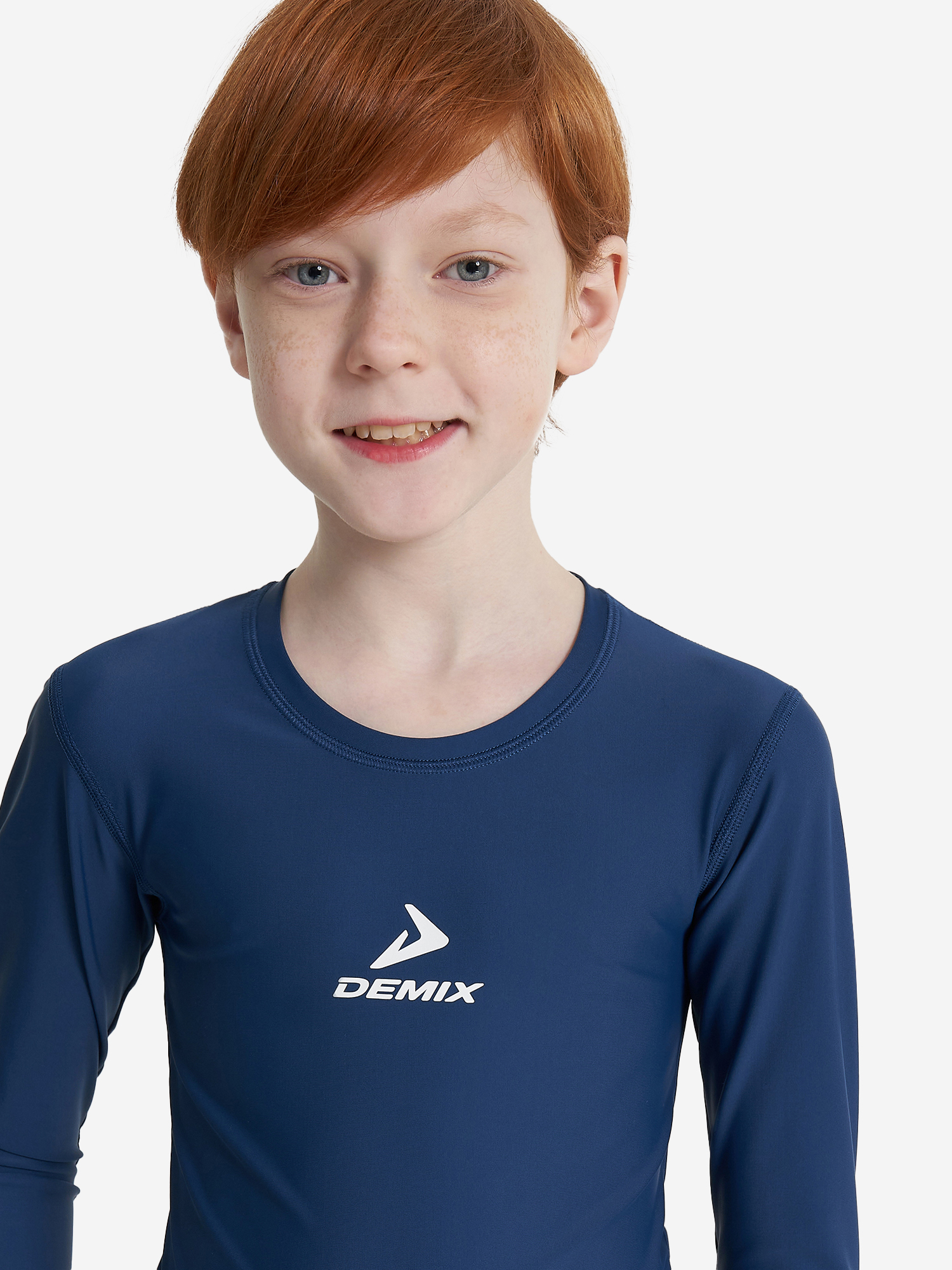 Изображение товара Компрессионный лонгслив для мальчиков Demix сапфировый с длинным рукавом
