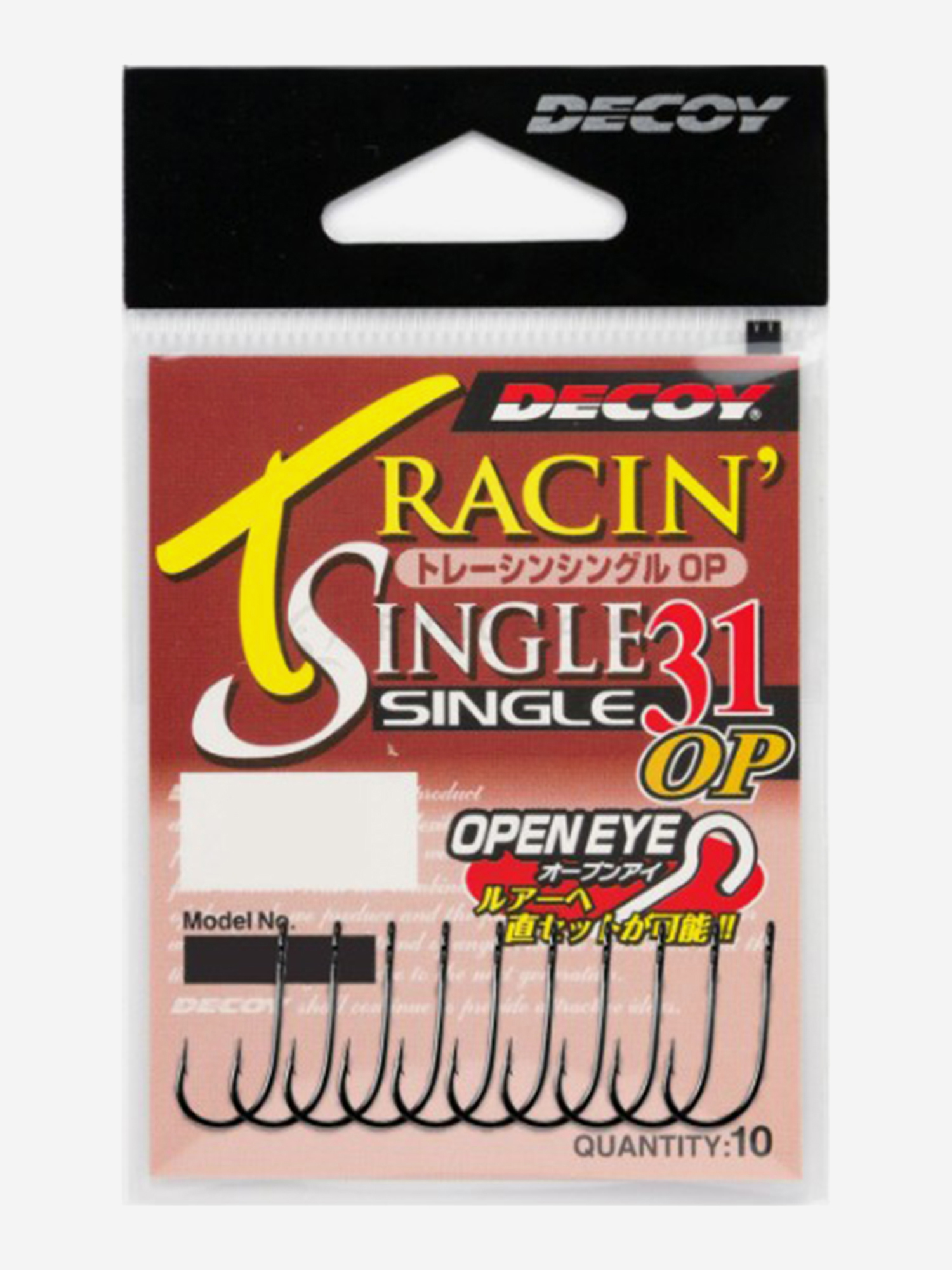 Изображение товара Крючок одинарный Decoy SINGLE 31 OP Tracin 4, 10 шт, Япония, для зимней и летней рыбалки