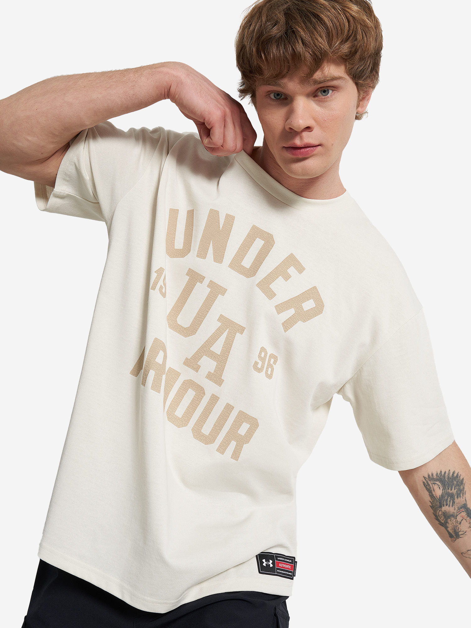 

Футболка мужская оверсайз Under Armour, Бежевый