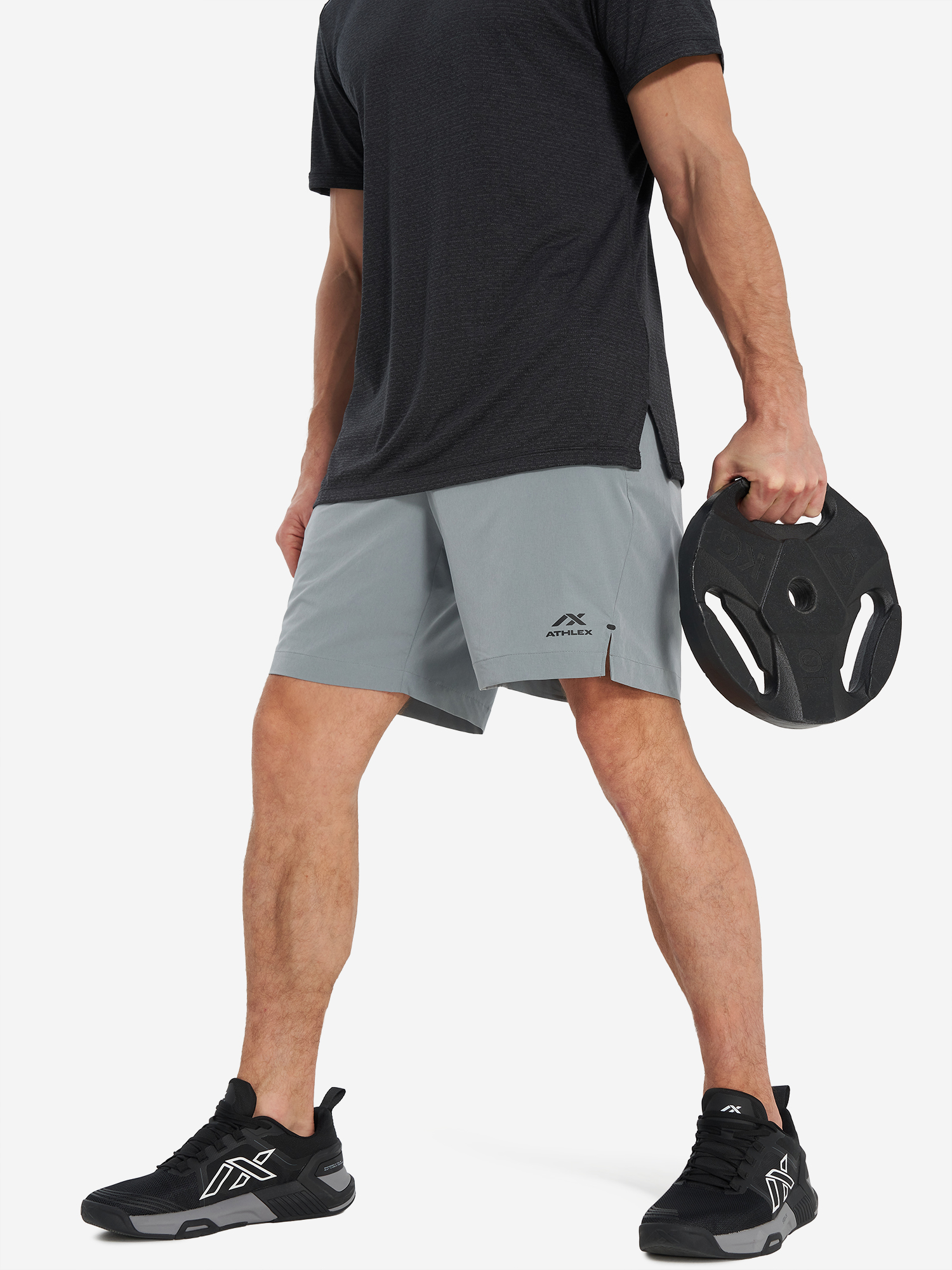 Шорты мужские Athlex One more set, серый, арт. 32786