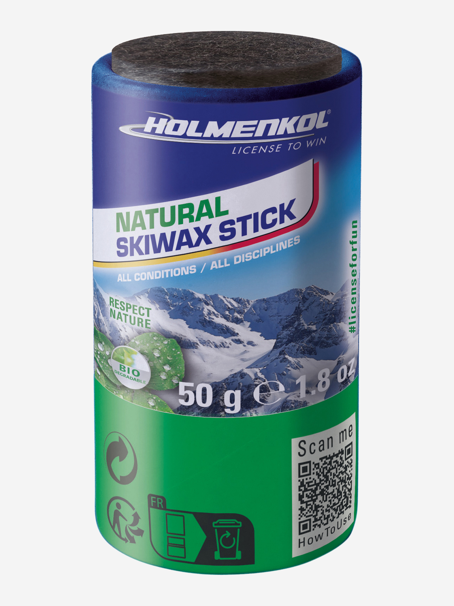 

Парафин Holmenkol Natural Skiwax Stick, Синий