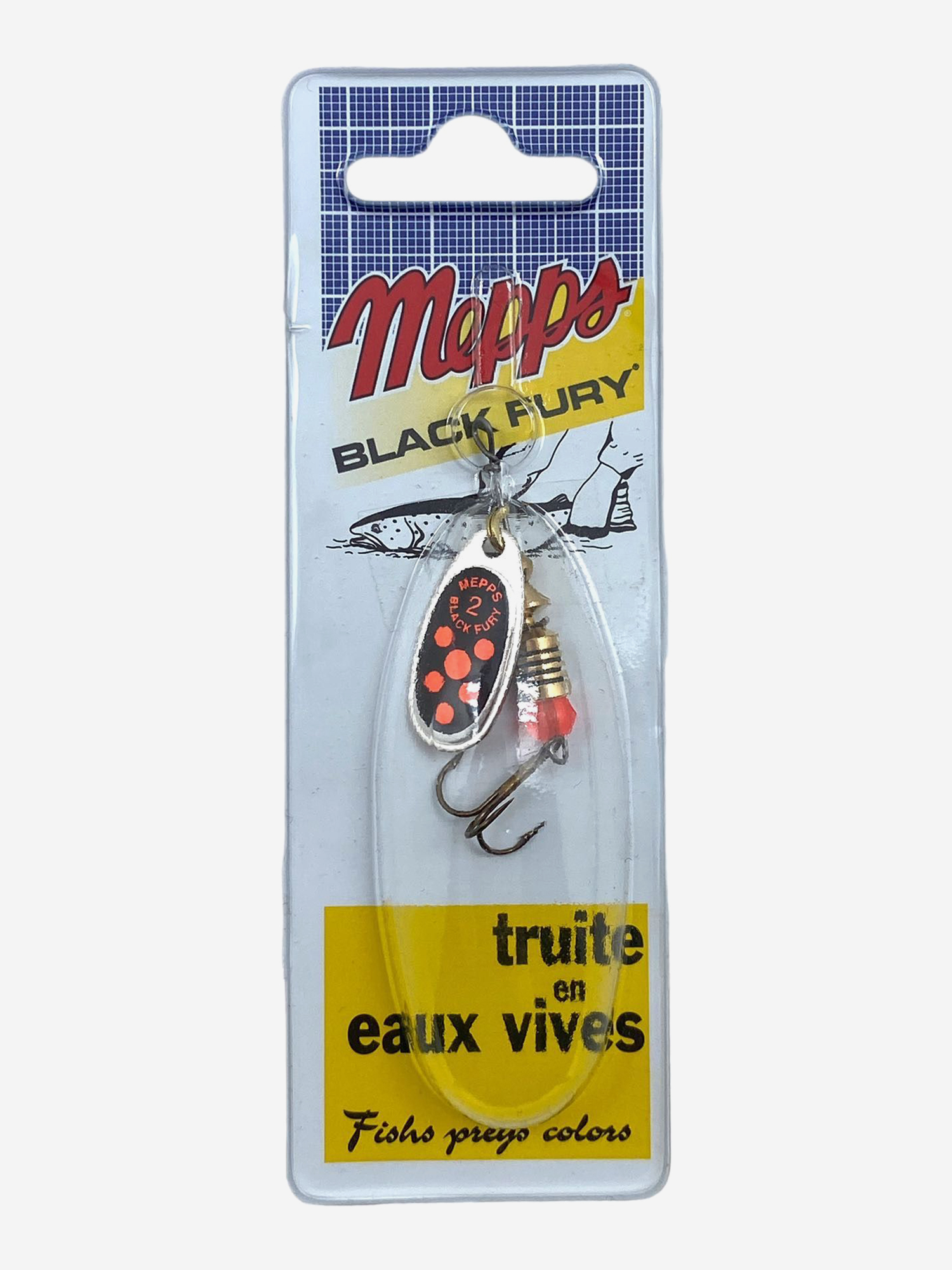 

Блесна вращающаяся MEPPS "Black Fury ORANGE AG" №2 (4,5г) блистер, Серебряный