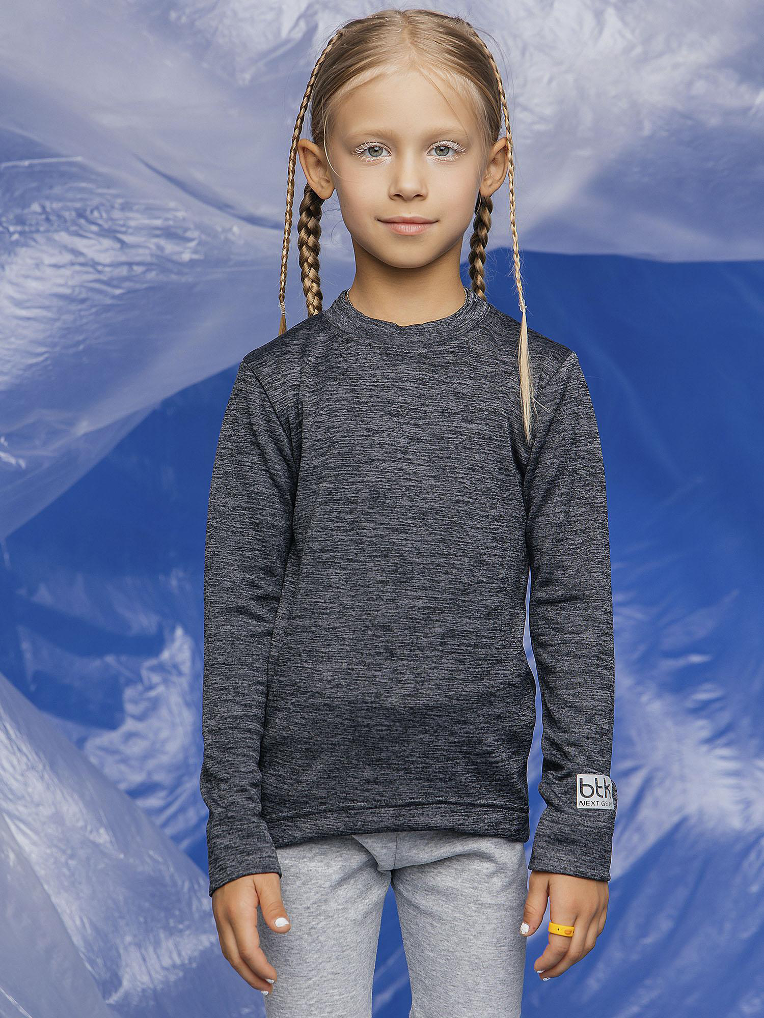 Изображение товара Термобелье верх для девочек batik темно-серый, Темно-серый