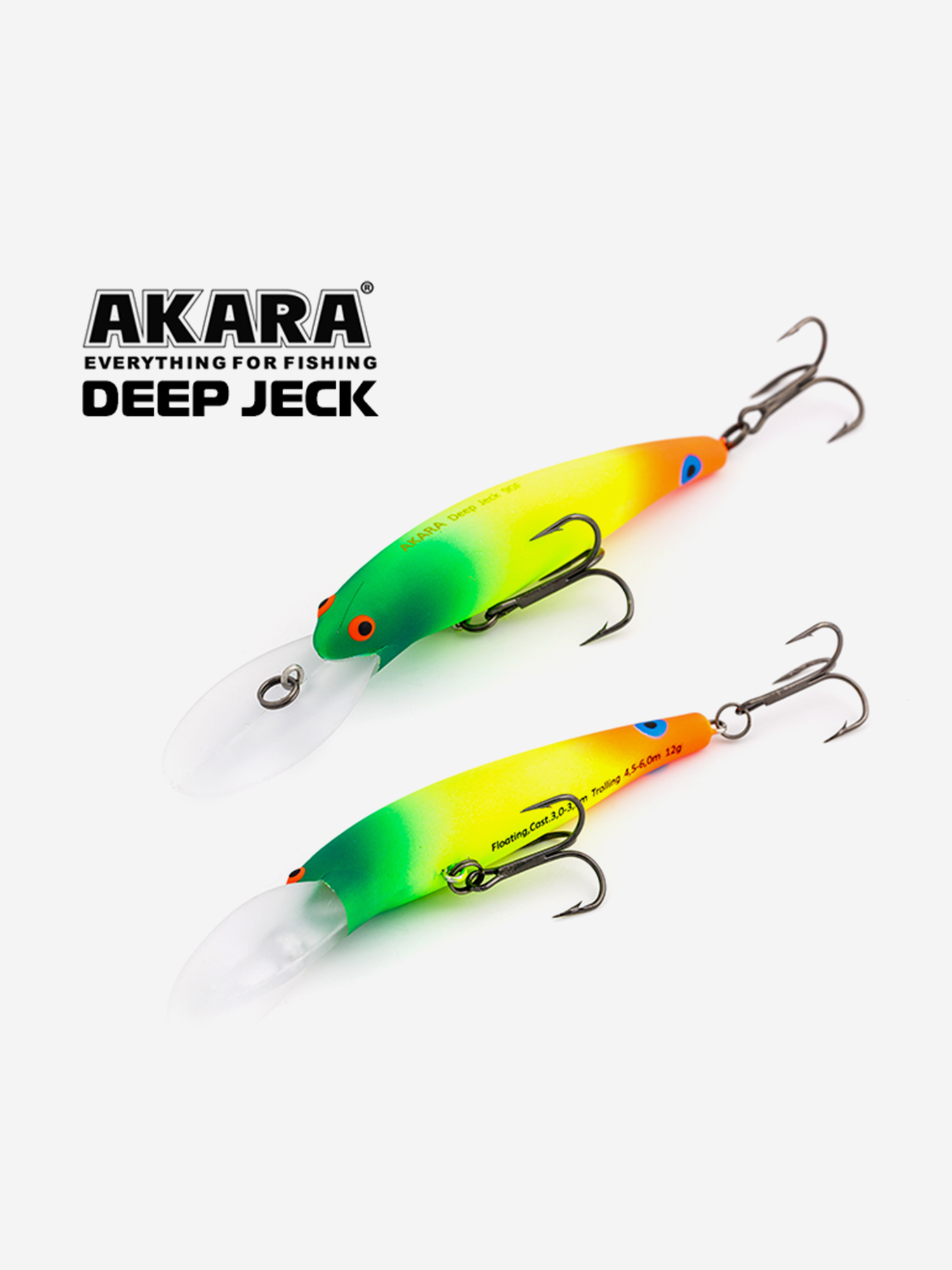 Изображение товара Воблер Akara Deep Jeck 90F плавающий для троллинга щуки, судака, окуня