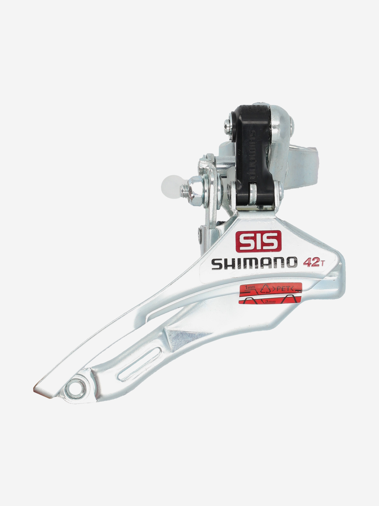 

Переключатель Shimano TY10 передний, верхняя тяга, Серебряный