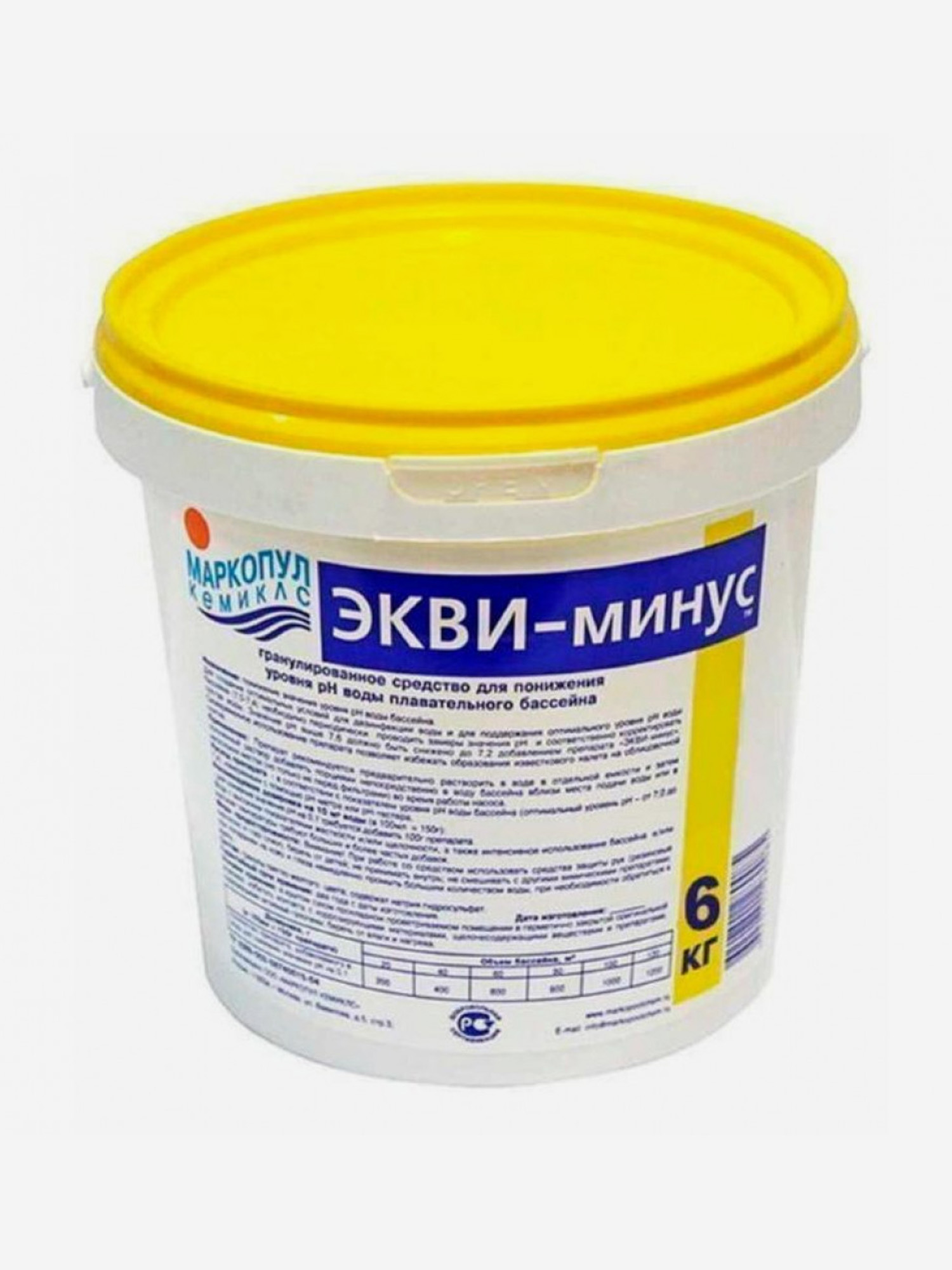 

Экви-минус порошок, ведро 6 кг, Белый