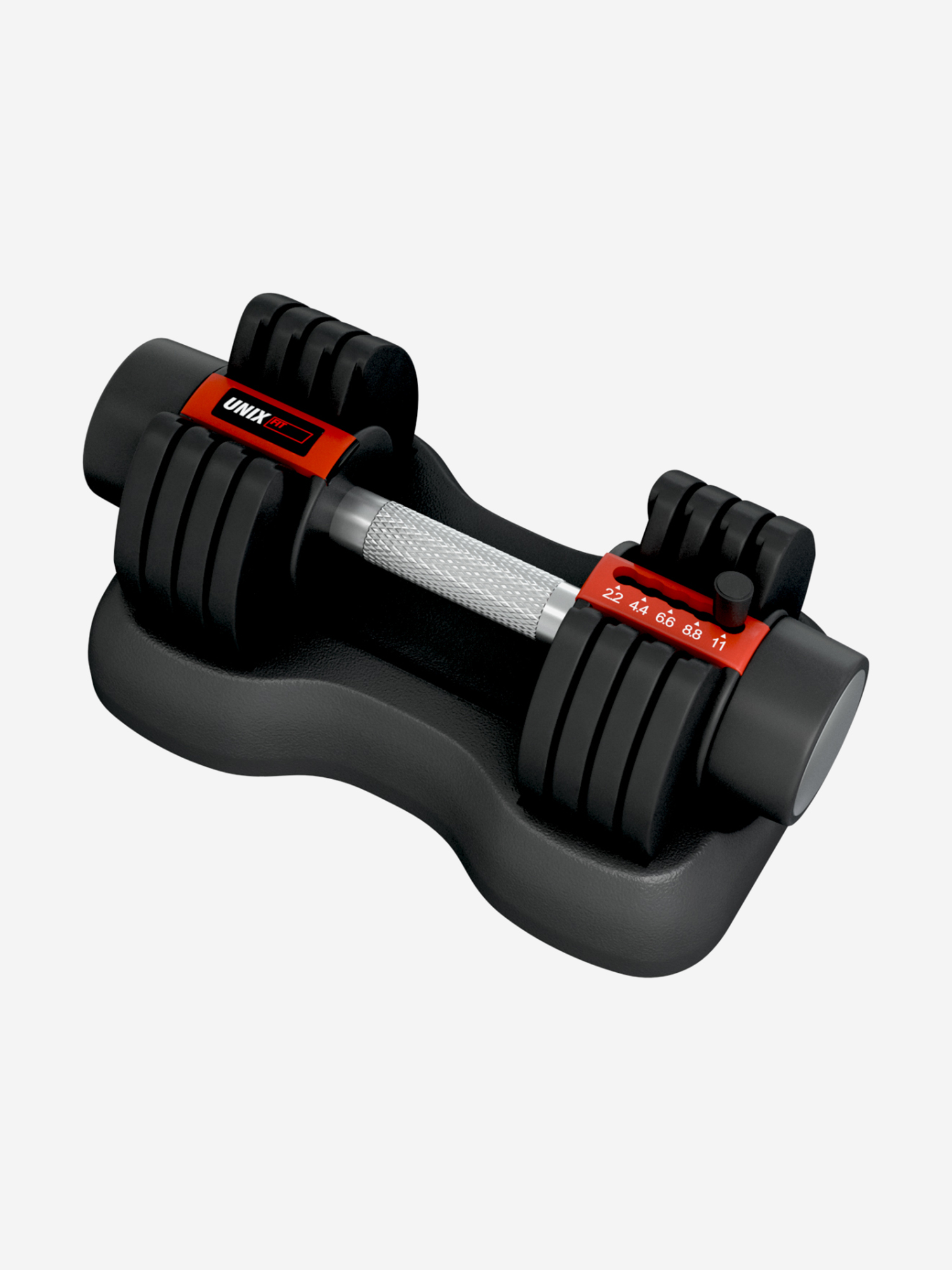 

Гантель со ступенчатой регулировкой UNIX Fit 11 кг черная, Черный