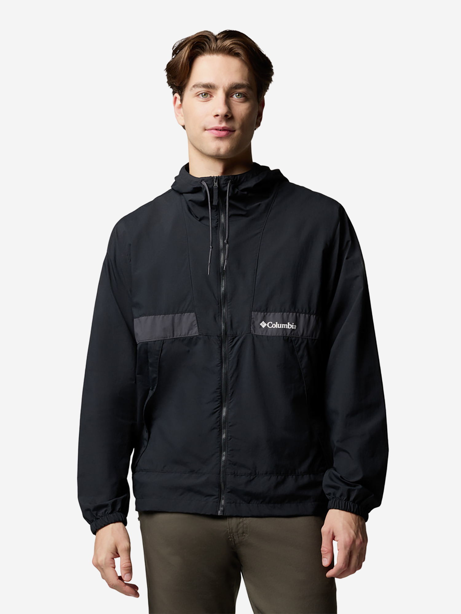Ветровка мужская Columbia Spire Valley Hooded Windbreaker, Черный
