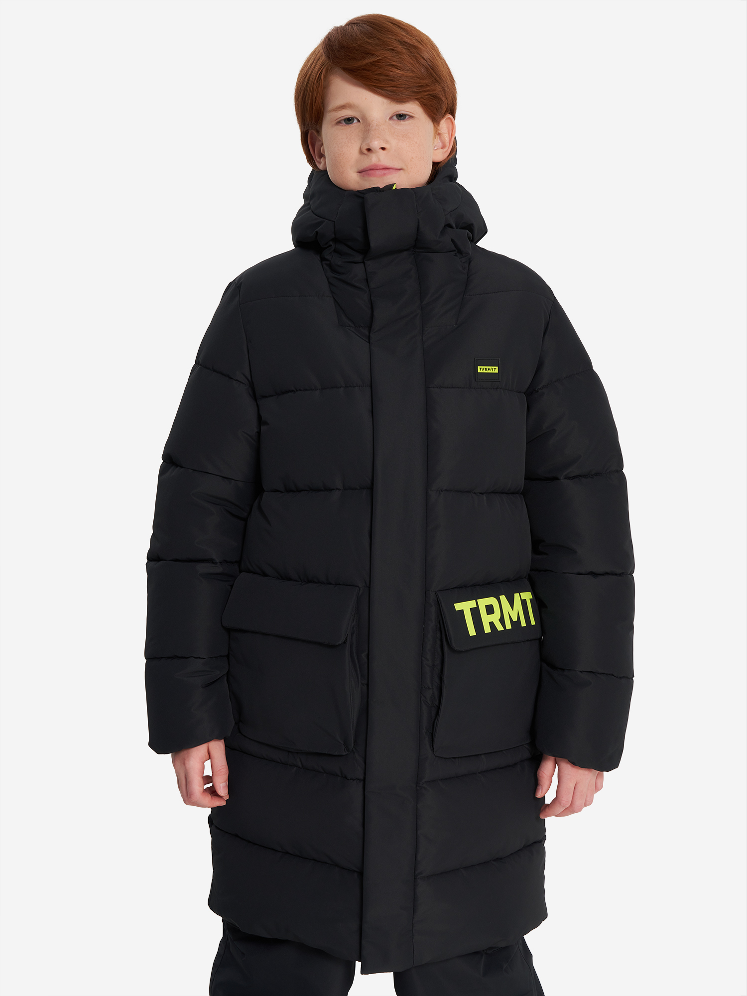 фото Пальто утепленное для мальчиков termit, черный