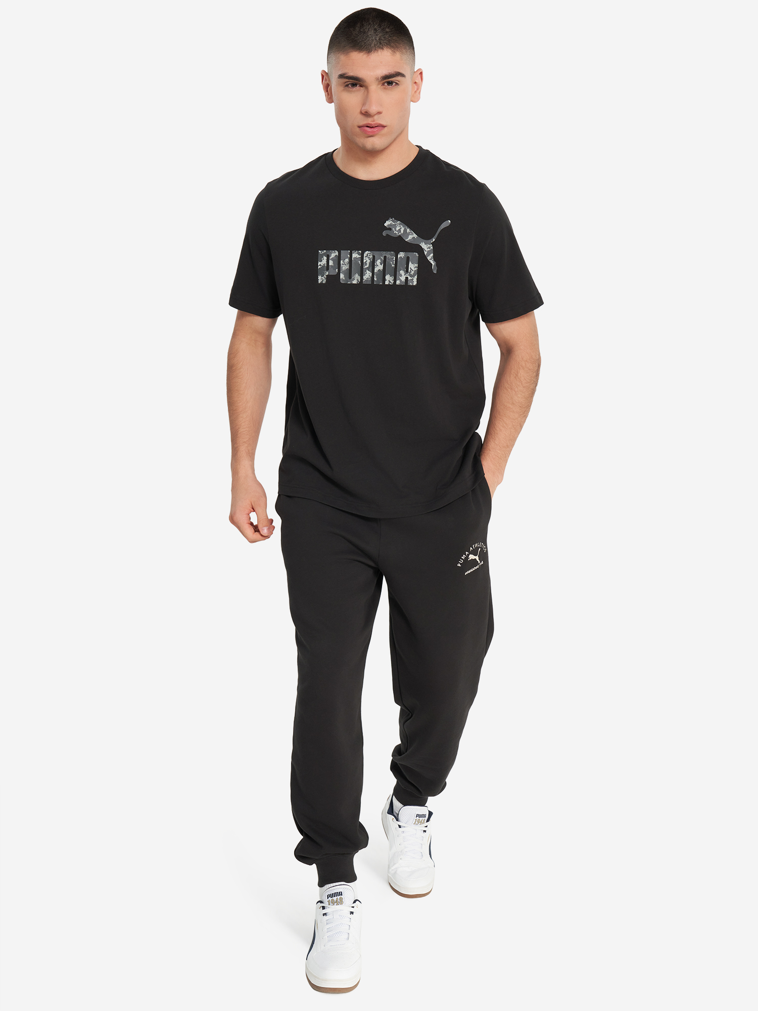 фото Футболка мужская puma ess camo, черный