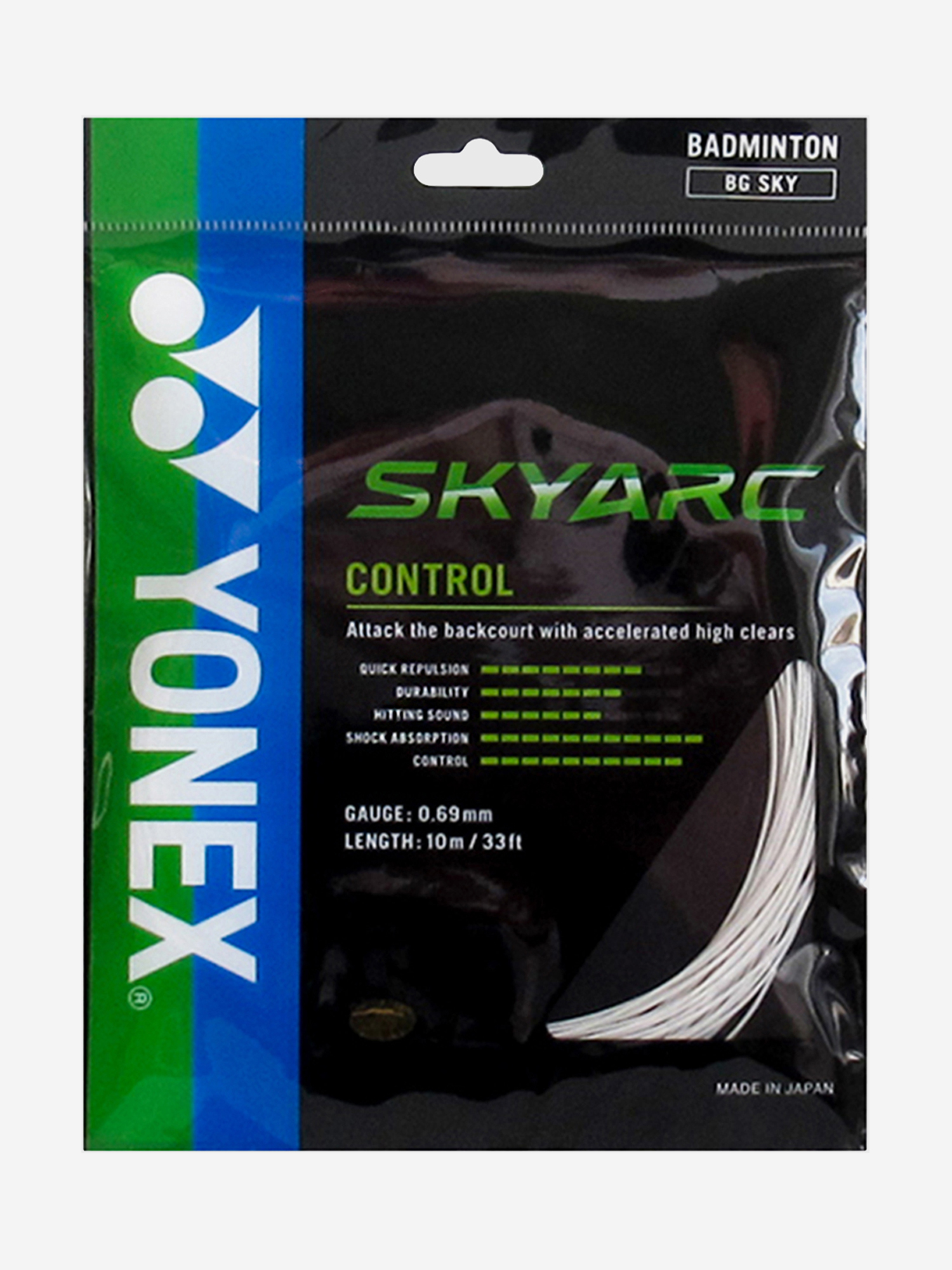 

Струна для бадминтона Yonex Skyarc Белый, 10м., Белый