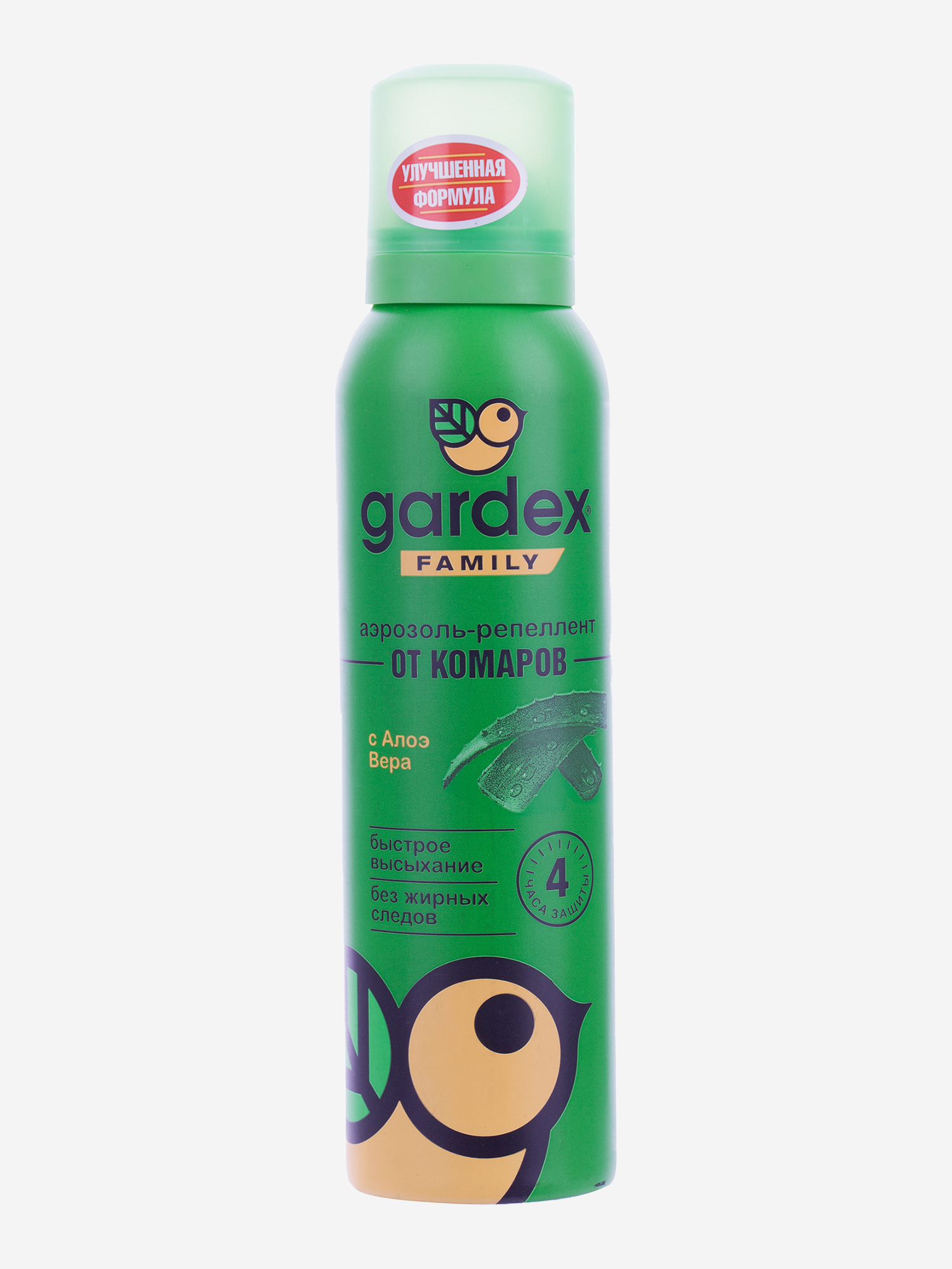 

Аэрозоль-репеллент от комаров Gardex Family, 150 мл, Зеленый