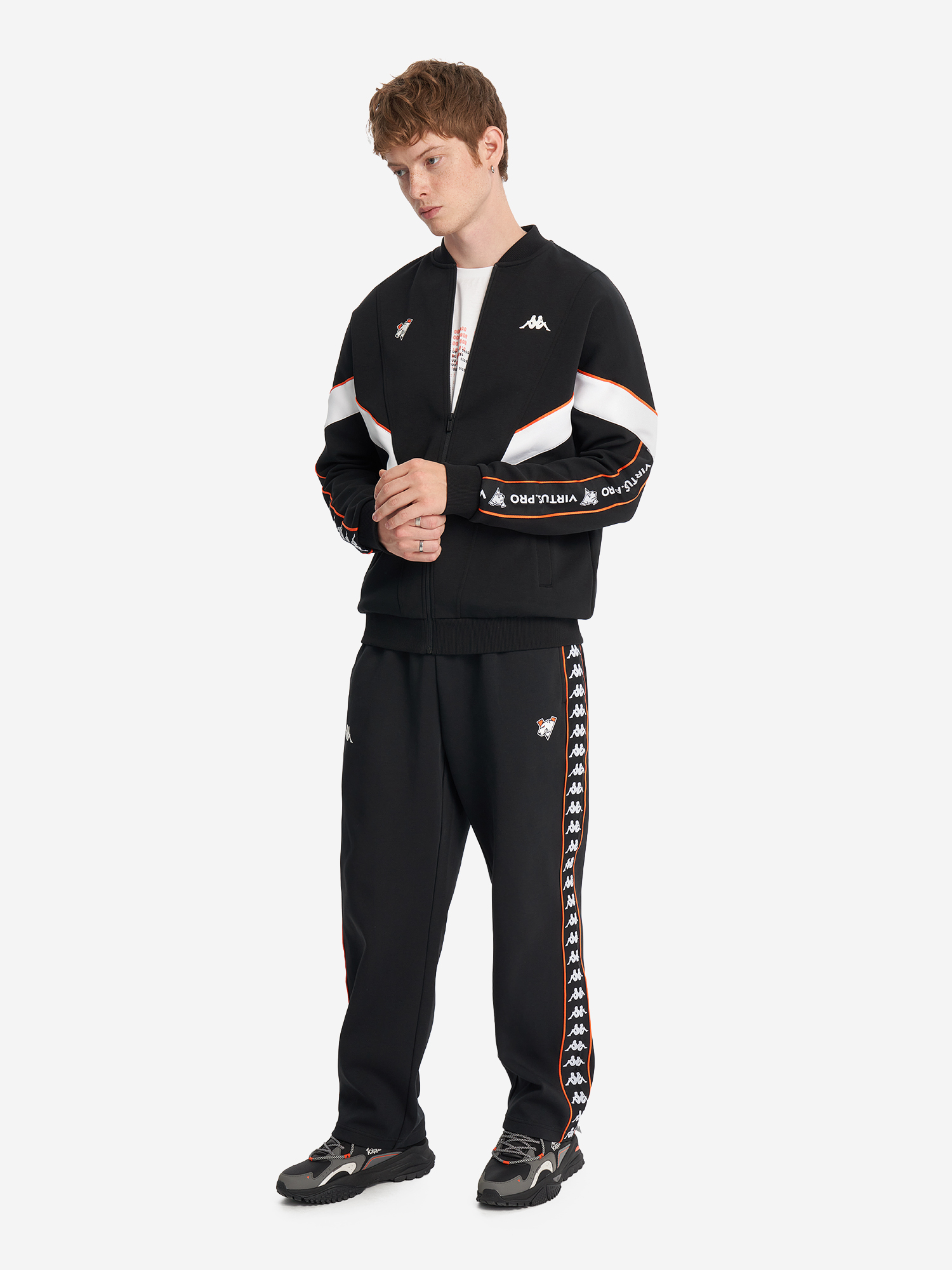 фото Брюки kappa x virtus.pro, черный