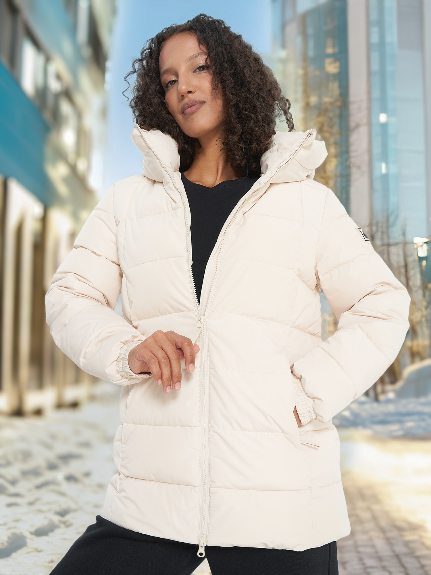 Женский пуховик Kappa, бежевый, арт. 137675kap-60