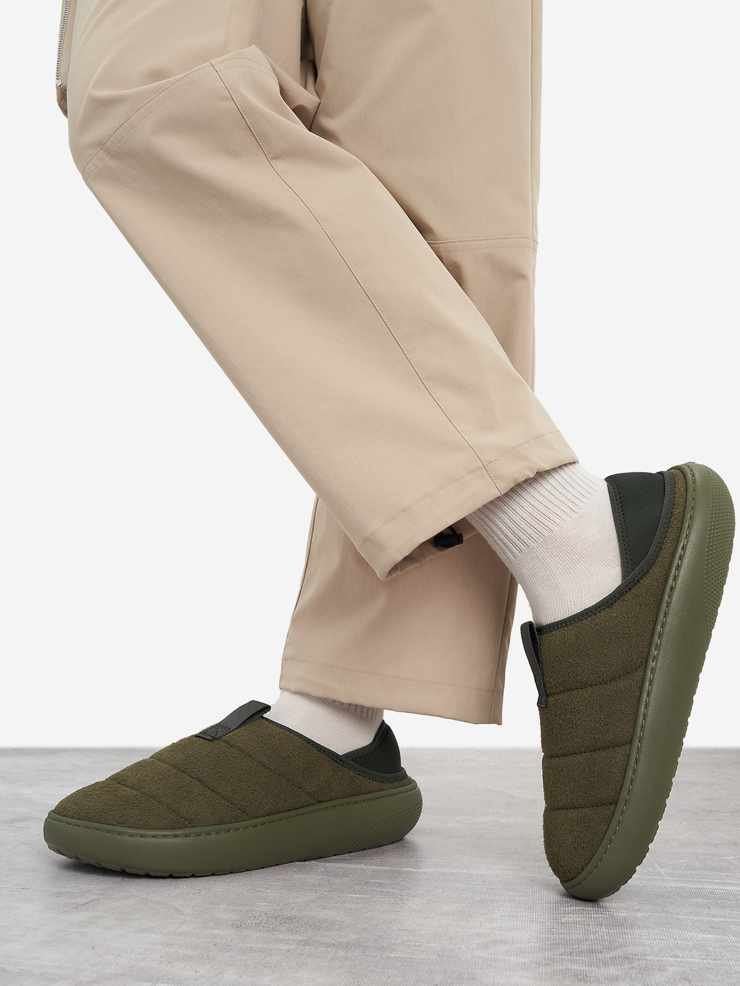 Слипоны утепленные Crocs Classic Sueded Moc, зеленый, арт. 212097c1g-309