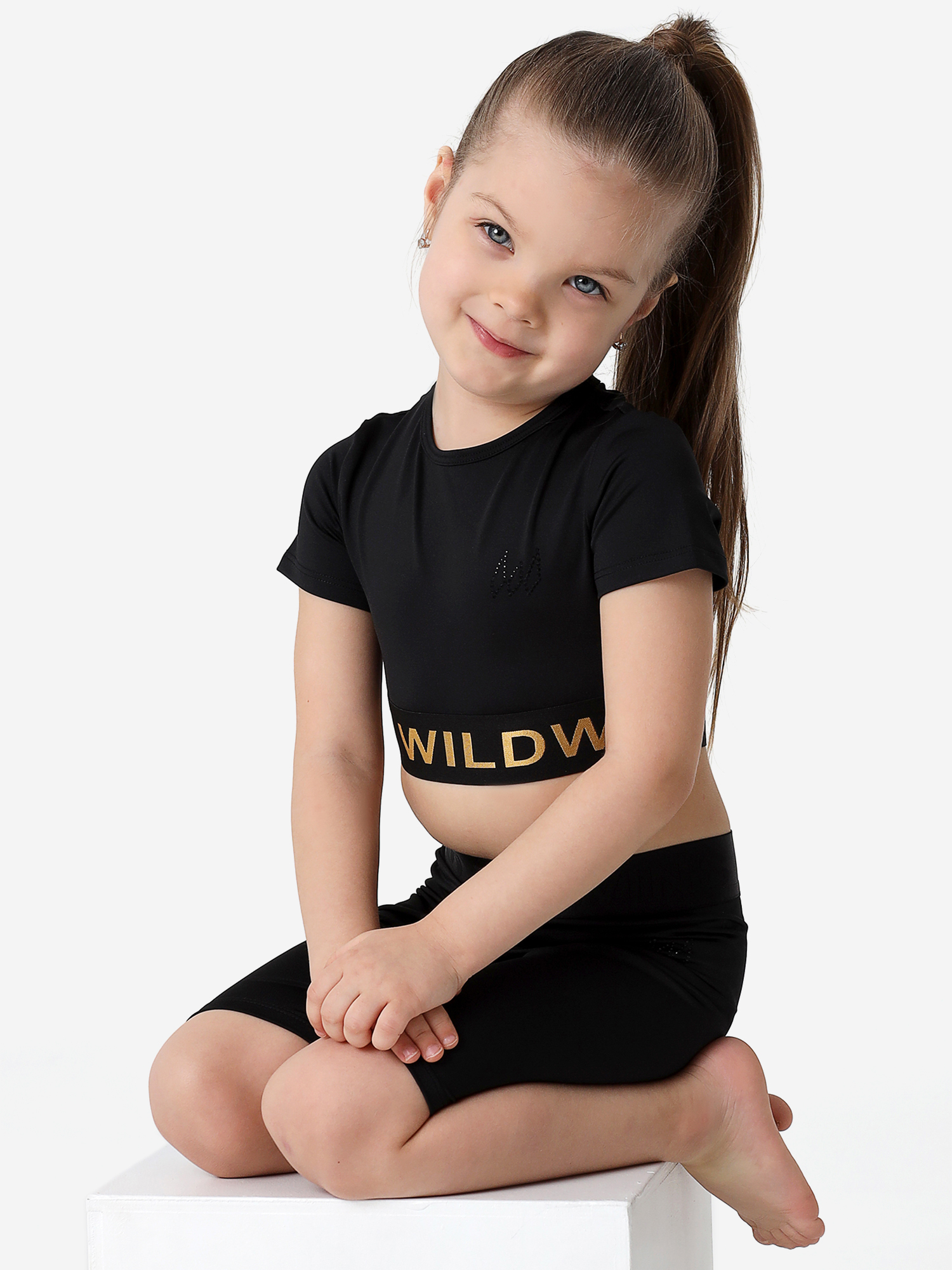 Топ спортивный для девочки WILDWINS, Черный WW-MF047/WLWNW1A-BLACK, размер 146 - фото 2