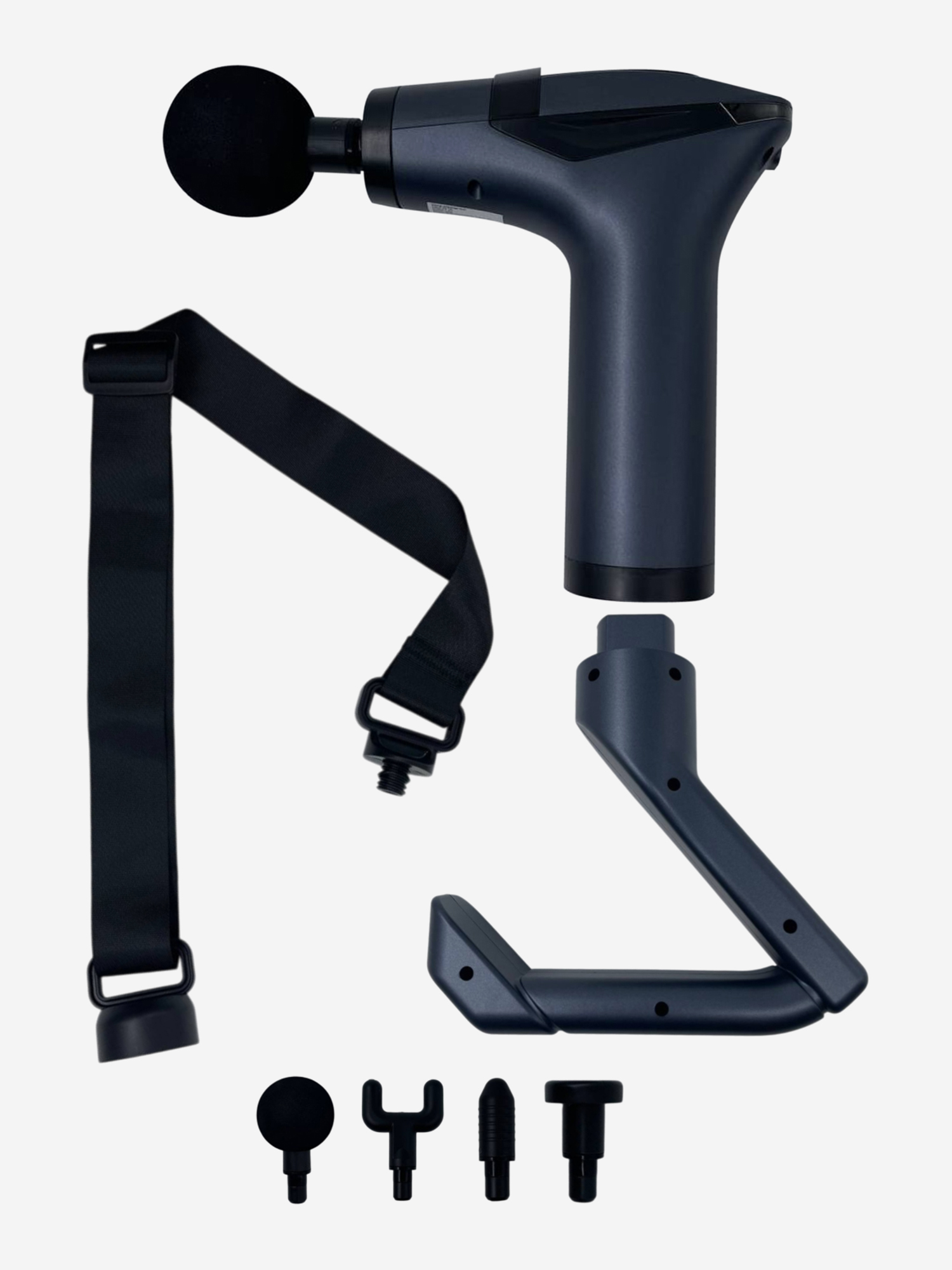 Изображение товара Перкуссионный массажер Qualigo с 12 режимами и насадками для тела ног спины