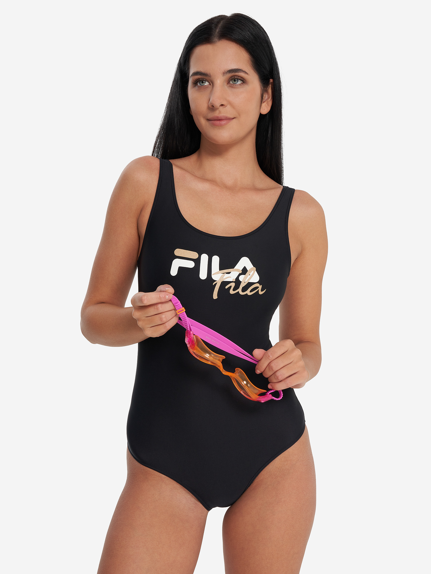 Изображение товара Женский слитный купальник FILA для плавания и тренировок Черный