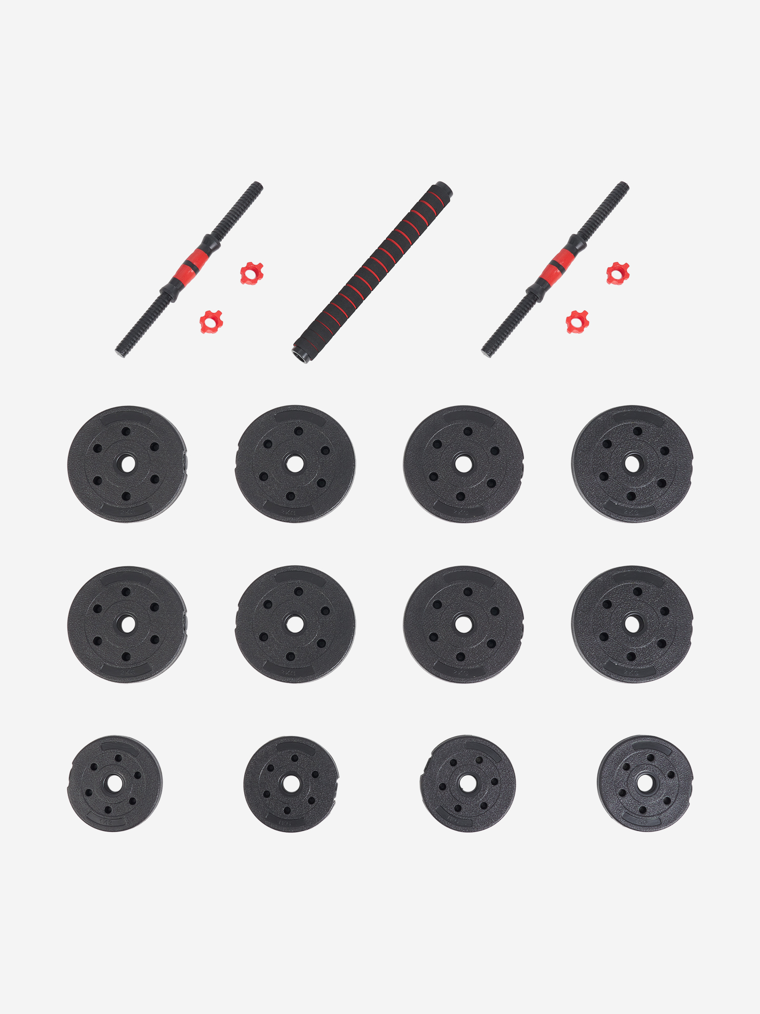 Набор гантелей с пластиковыми дисками Torneo, 20 кг, Черный