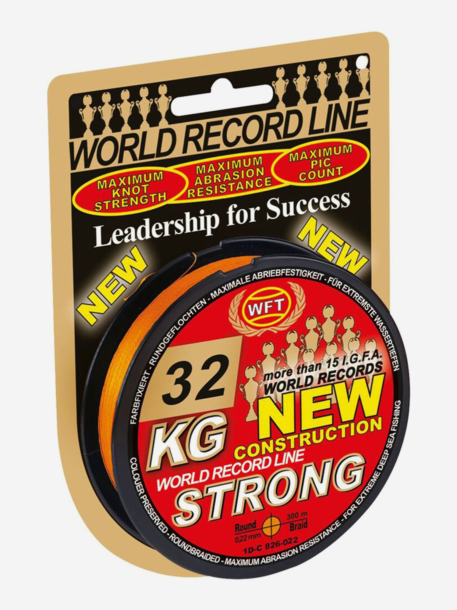 Изображение товара Шнур плетёный WFT KG STRONG Orange 300/022