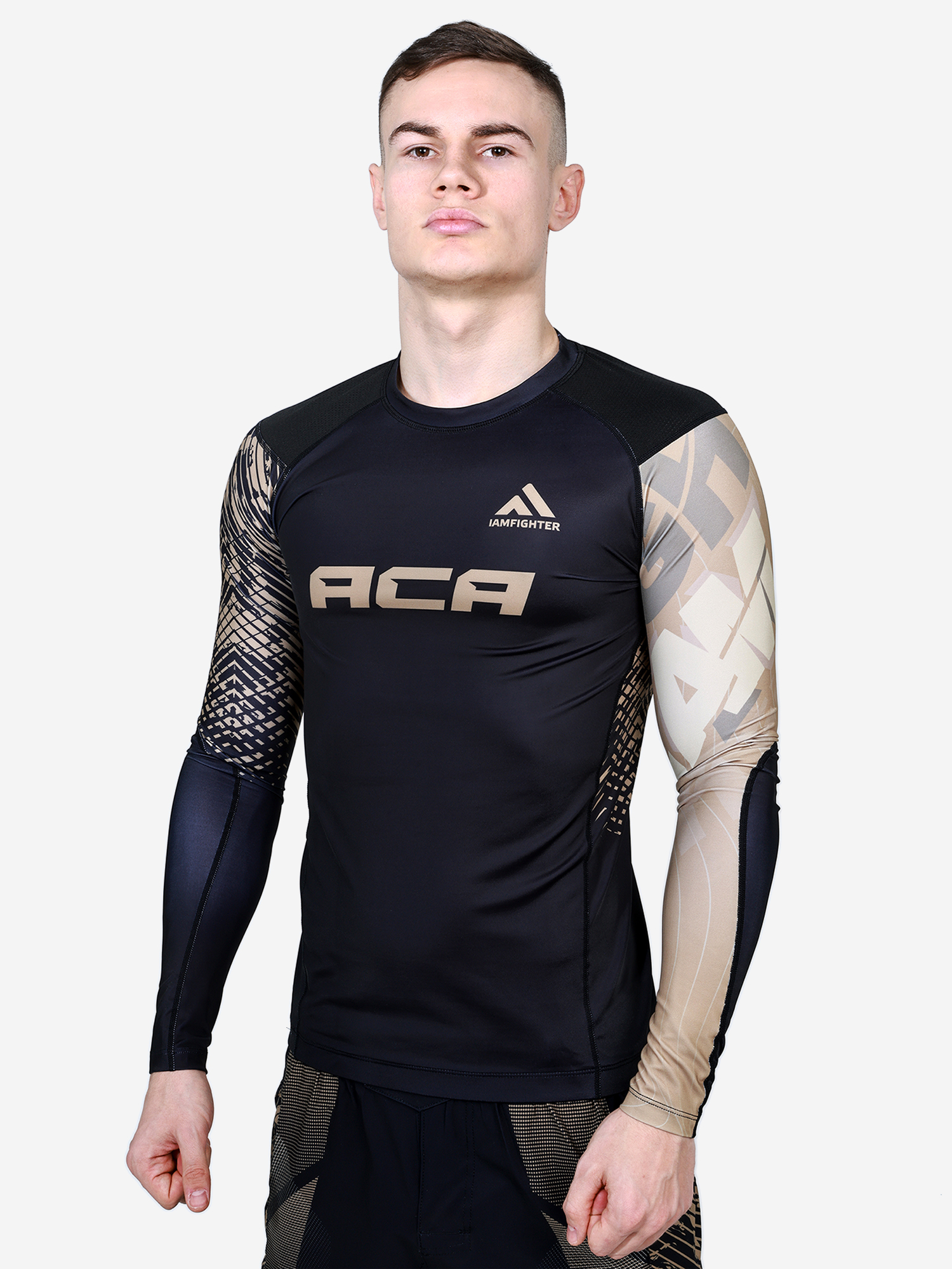 

Рашгард с длинным рукавом ACA&IAMFIGHTER, Золотой