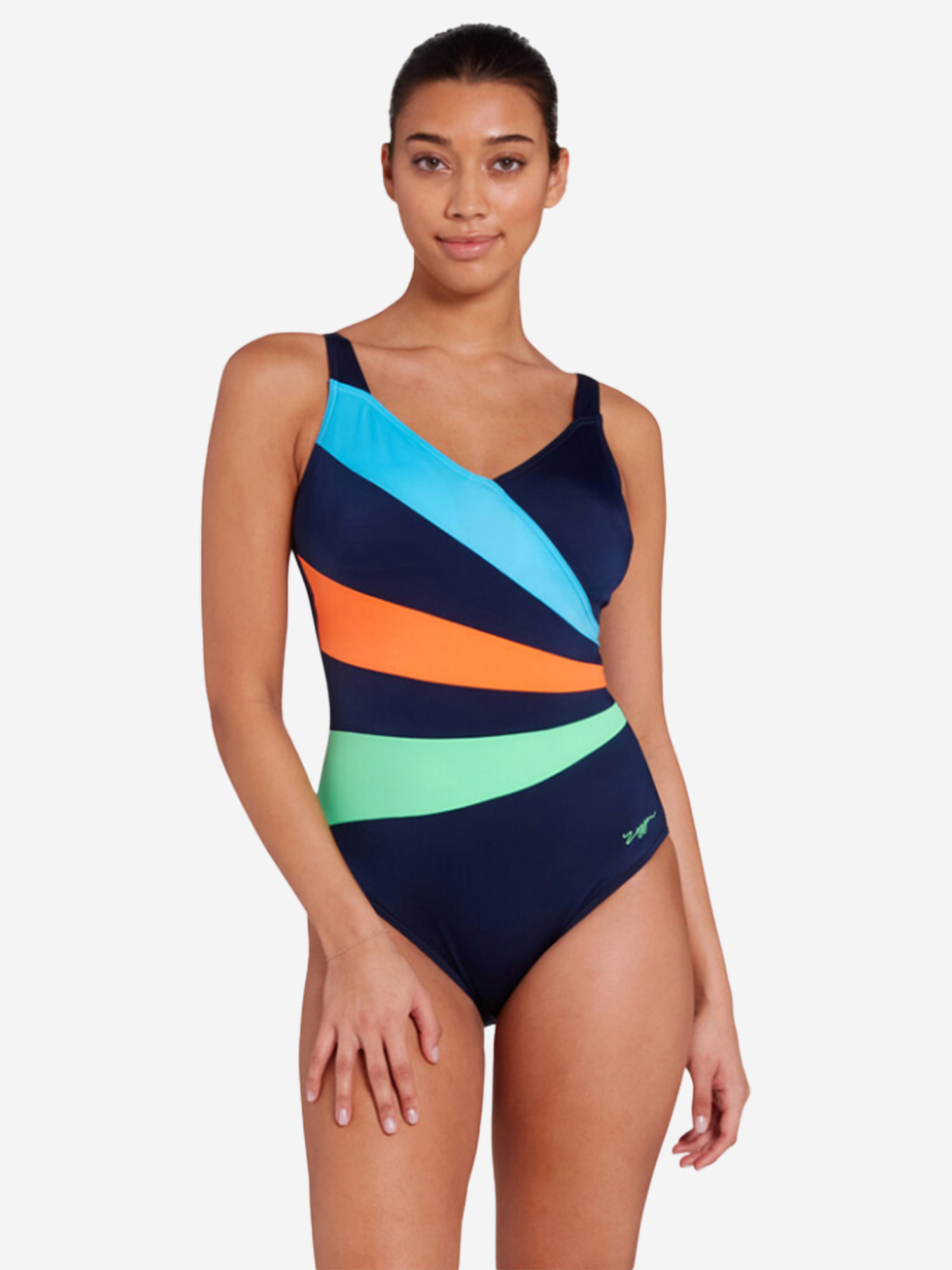 

Купальник слитный с чашечками ZOGGS Wrap Panel Classicback, Синий