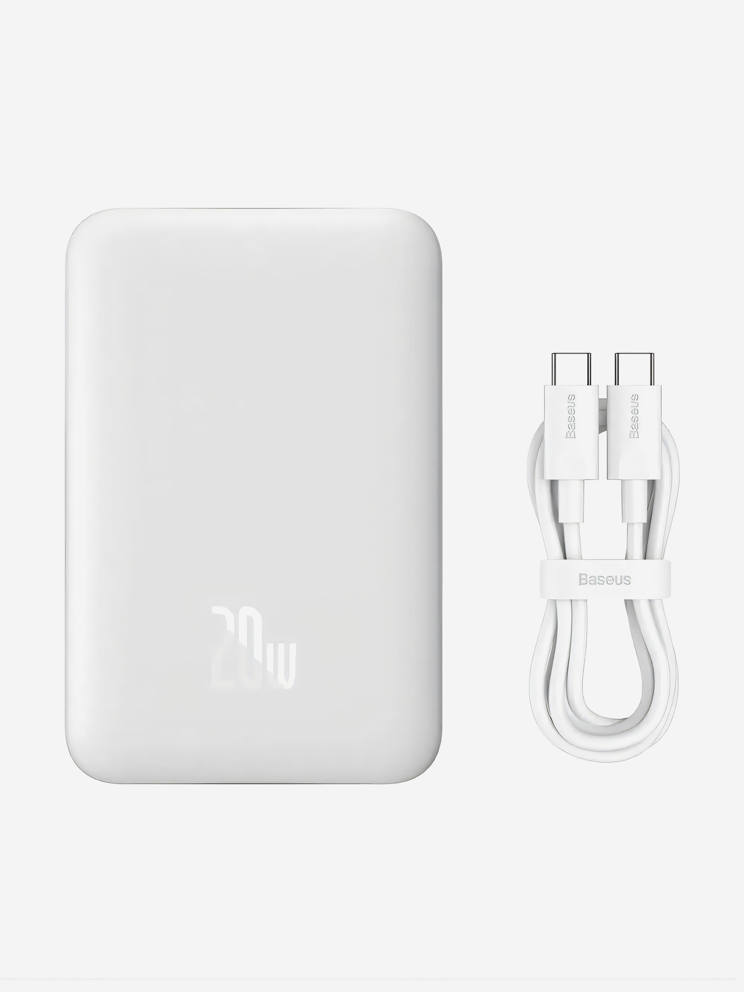 

Powerbank Baseus Magnetic Mini Air Slim 10000mAh, белый EU, Белый