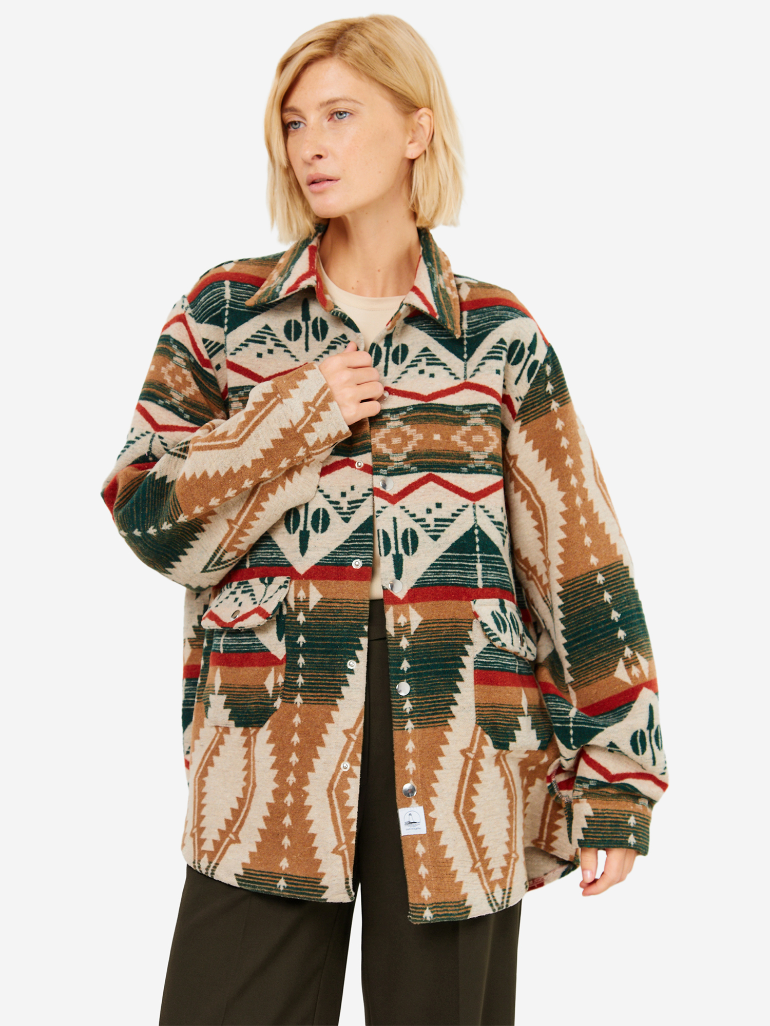 Изображение товара Рубашка шерстяная унисекс Kefirmaykifer, Коричневый