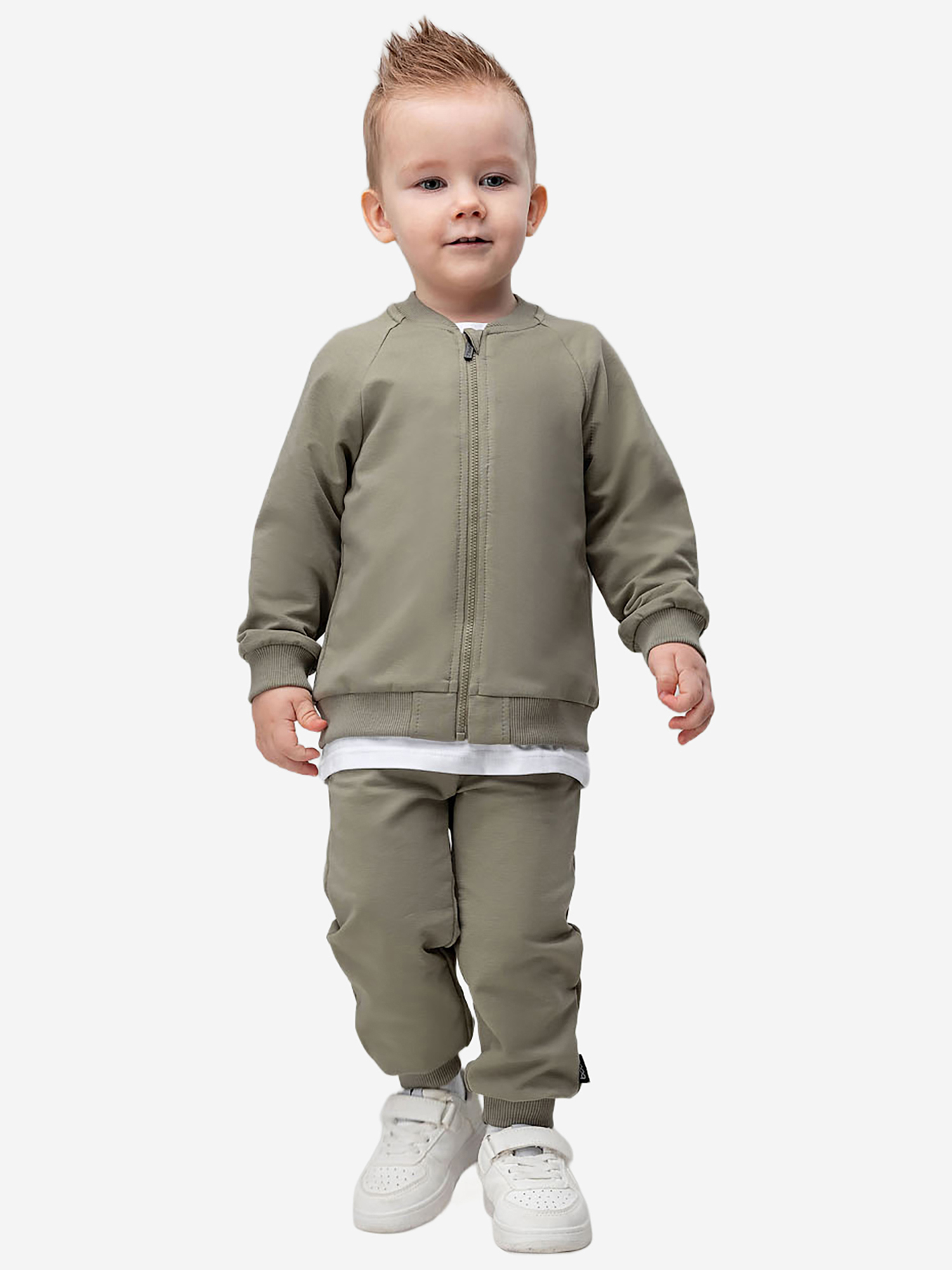 Изображение товара Костюм спортивный для девочек bodo светло-оливковый комфортный и теплый