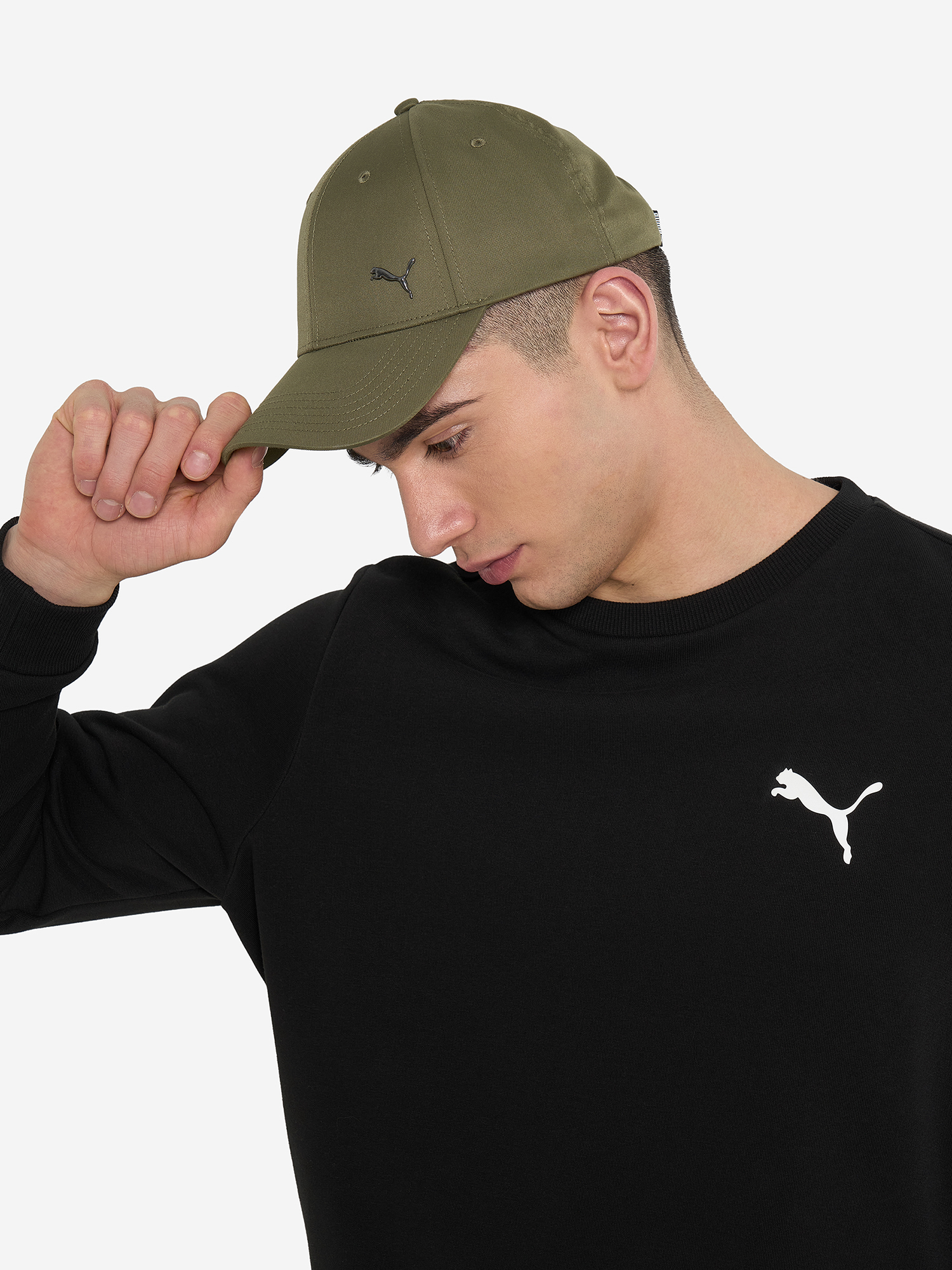 фото Бейсболка puma ess metal cat, зеленый