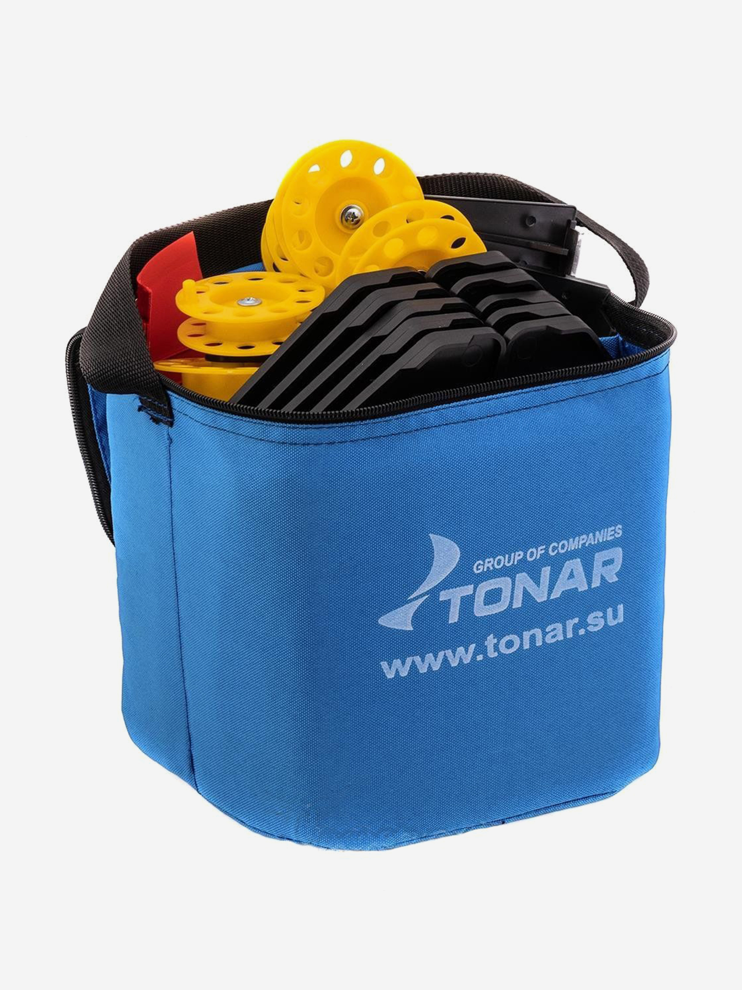 Изображение товара Набор жерлиц на подставке ТОНАР ЖЗ-02М 10 штук для зимней рыбалки