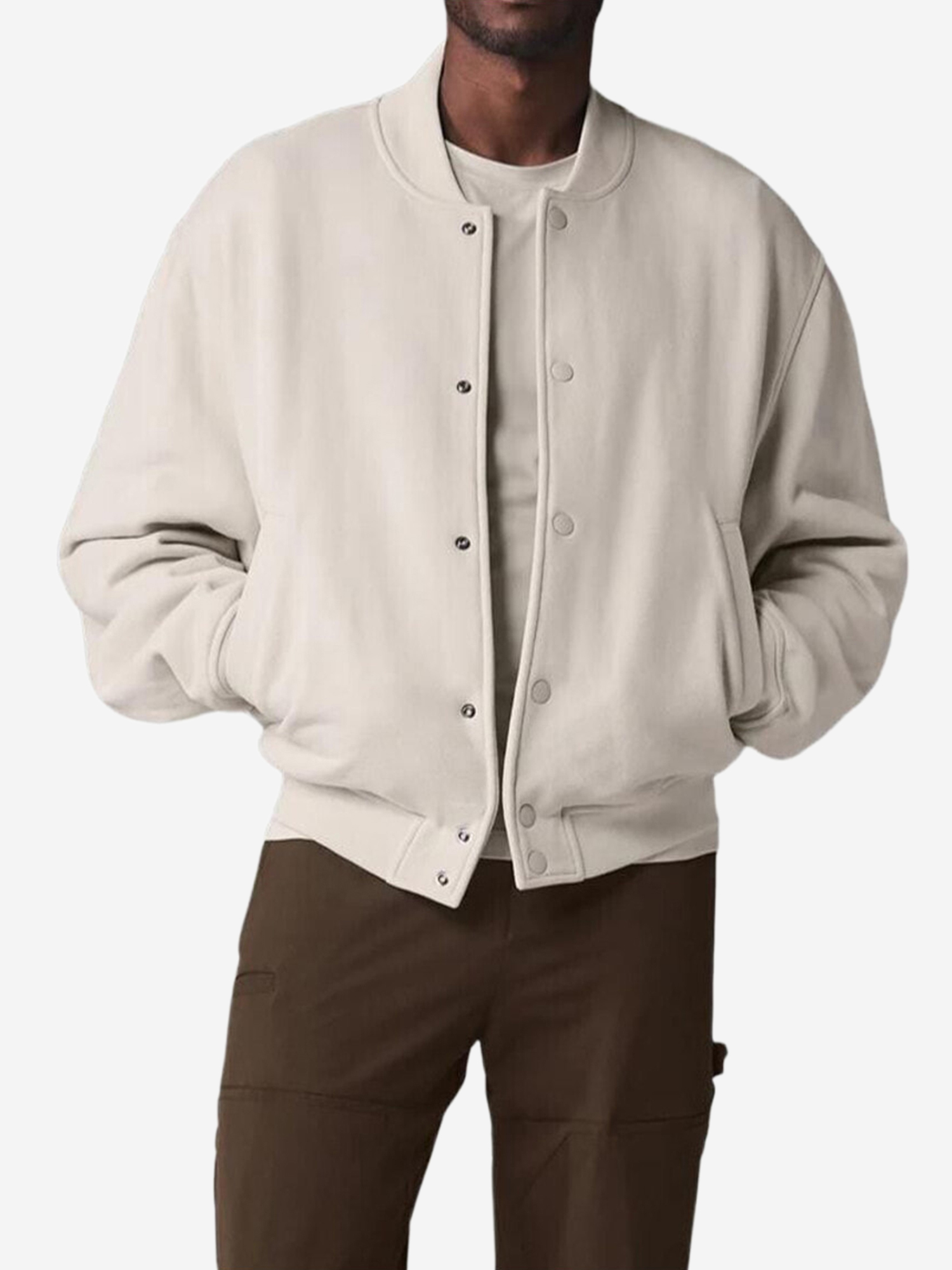 Изображение товара Бомбер мужской Alo Yoga Renown Varsity, Белый